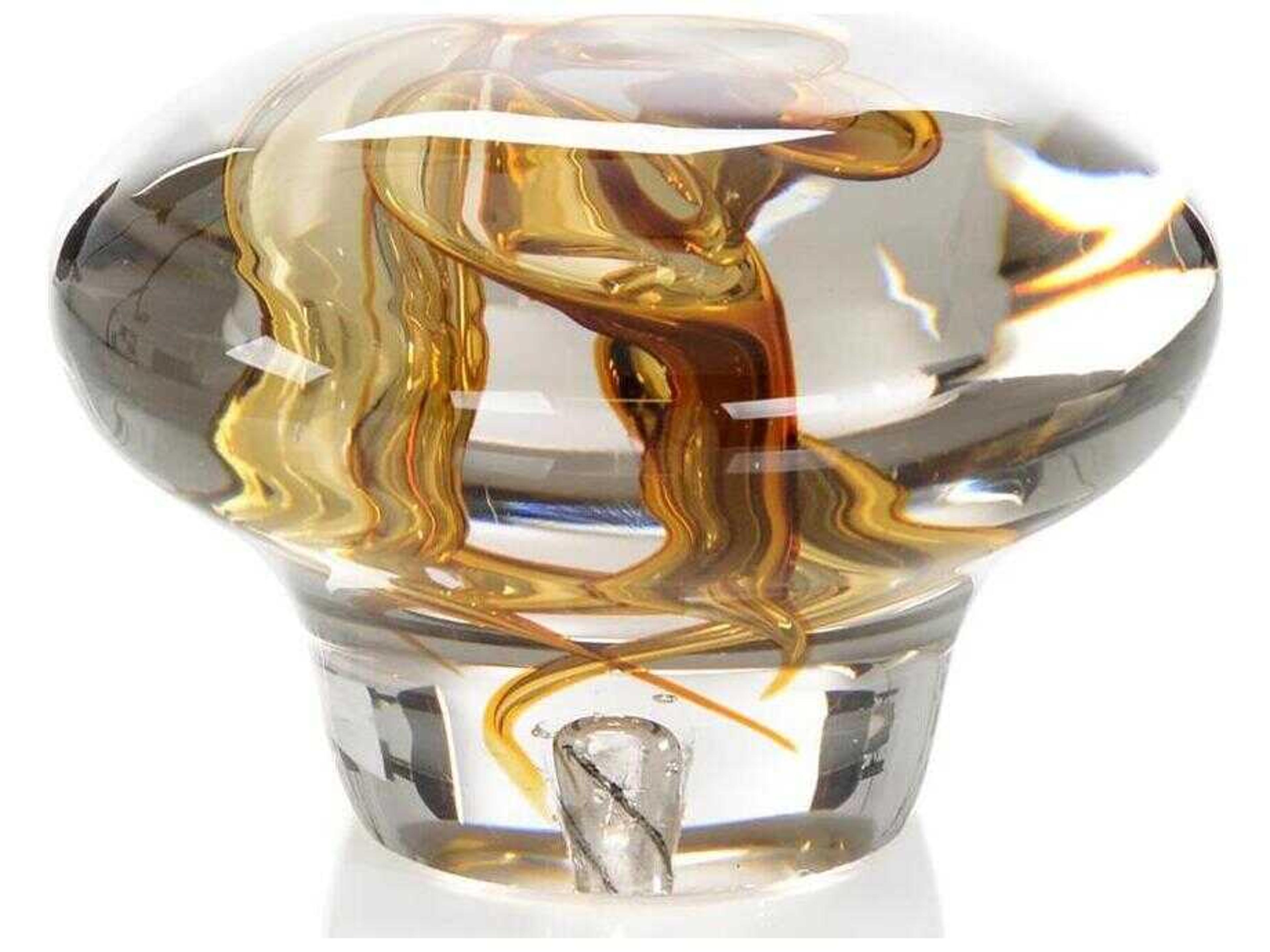 John Richard Abstract Amber Handblown Glass Sculpture