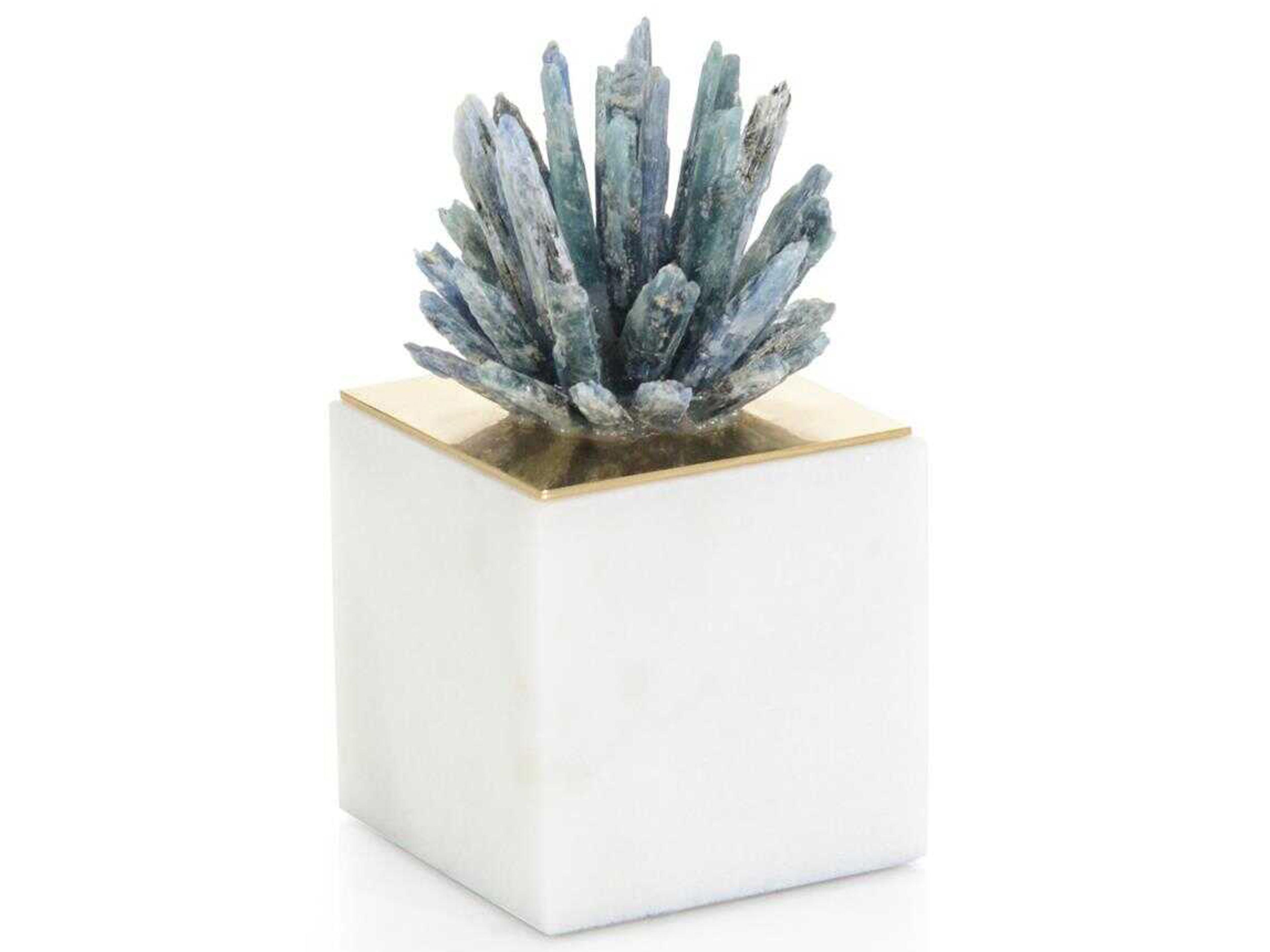 John Richard Cyanite Starburst on Marble Sculpture