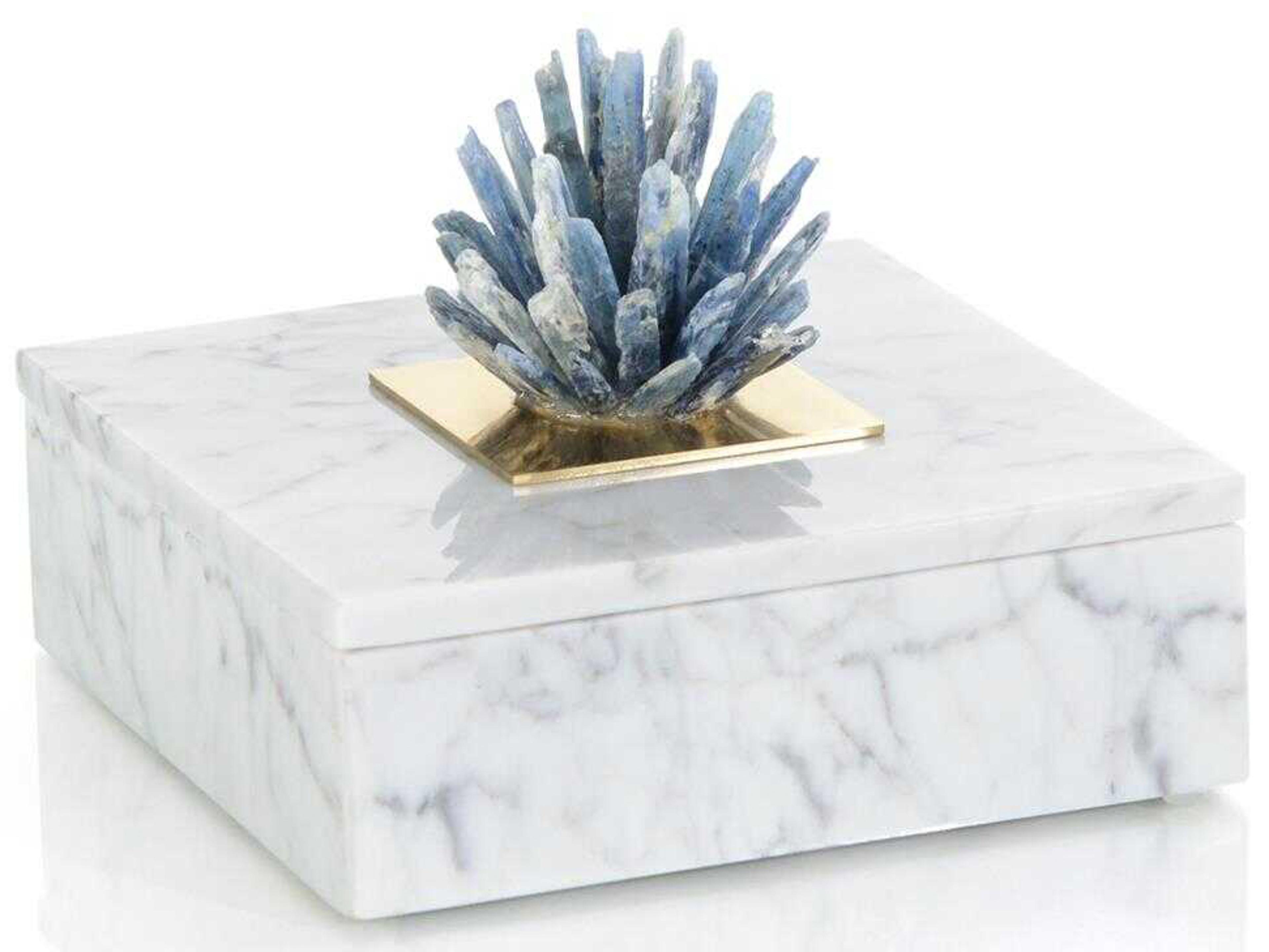 John Richard Cyanite Starburst and Marble Jewelry Box