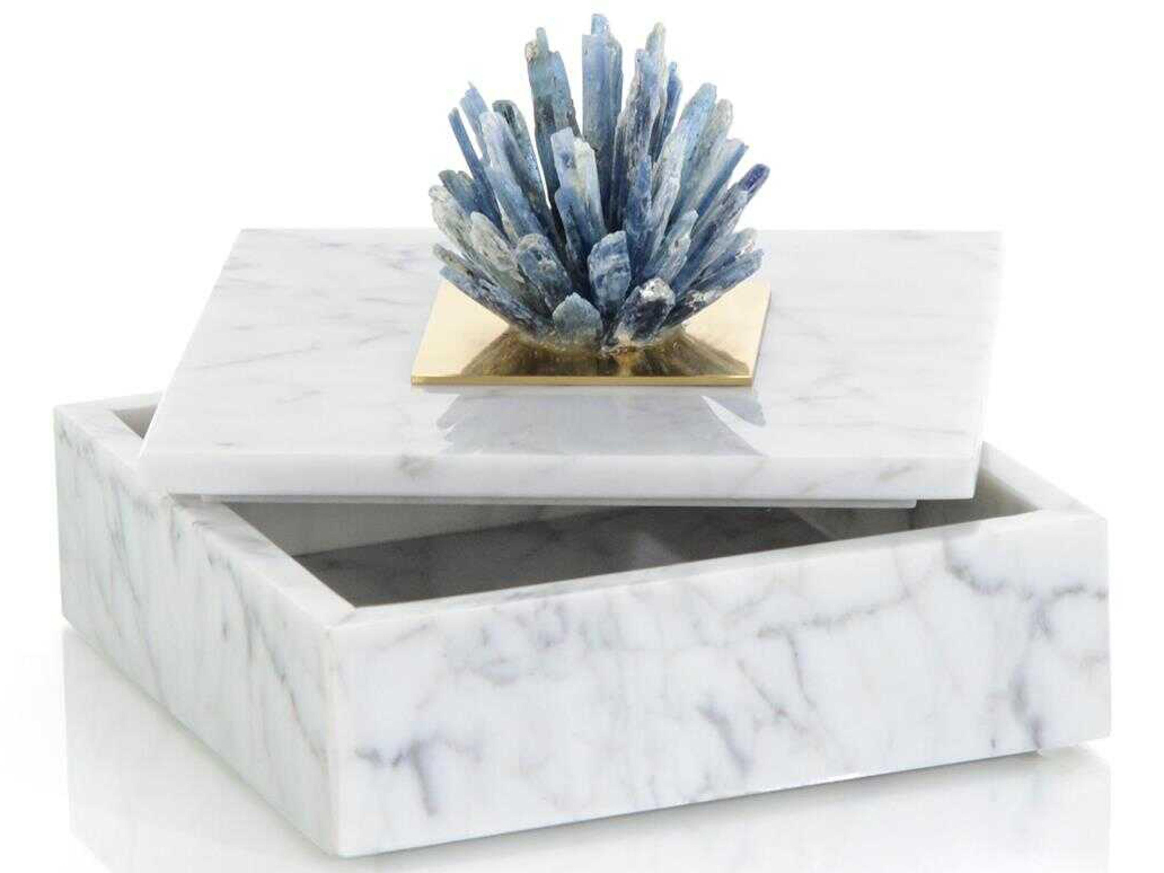John Richard Cyanite Starburst and Marble Jewelry Box