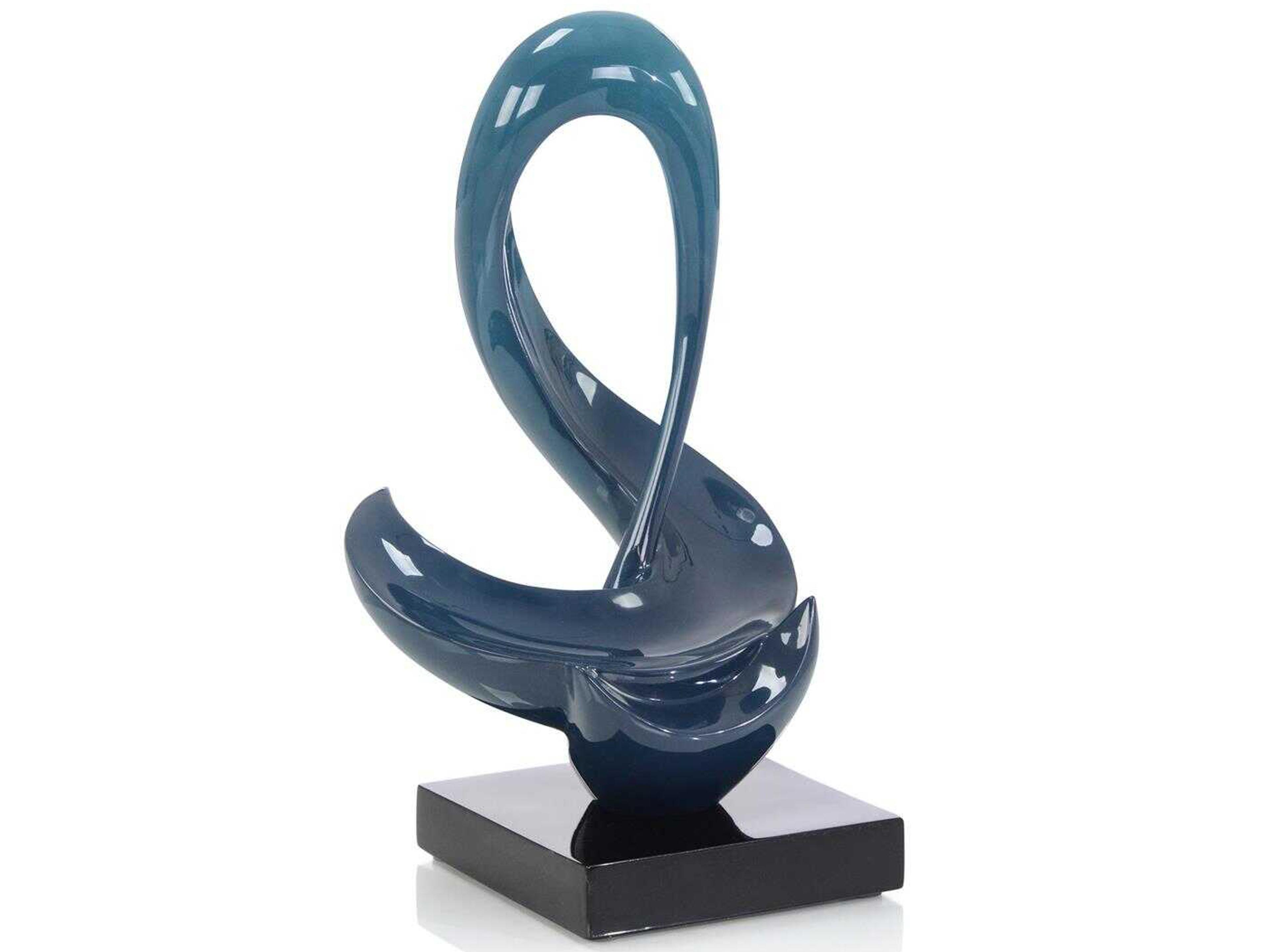 John Richard Blue Gradient Sinuous Loop Sculpture