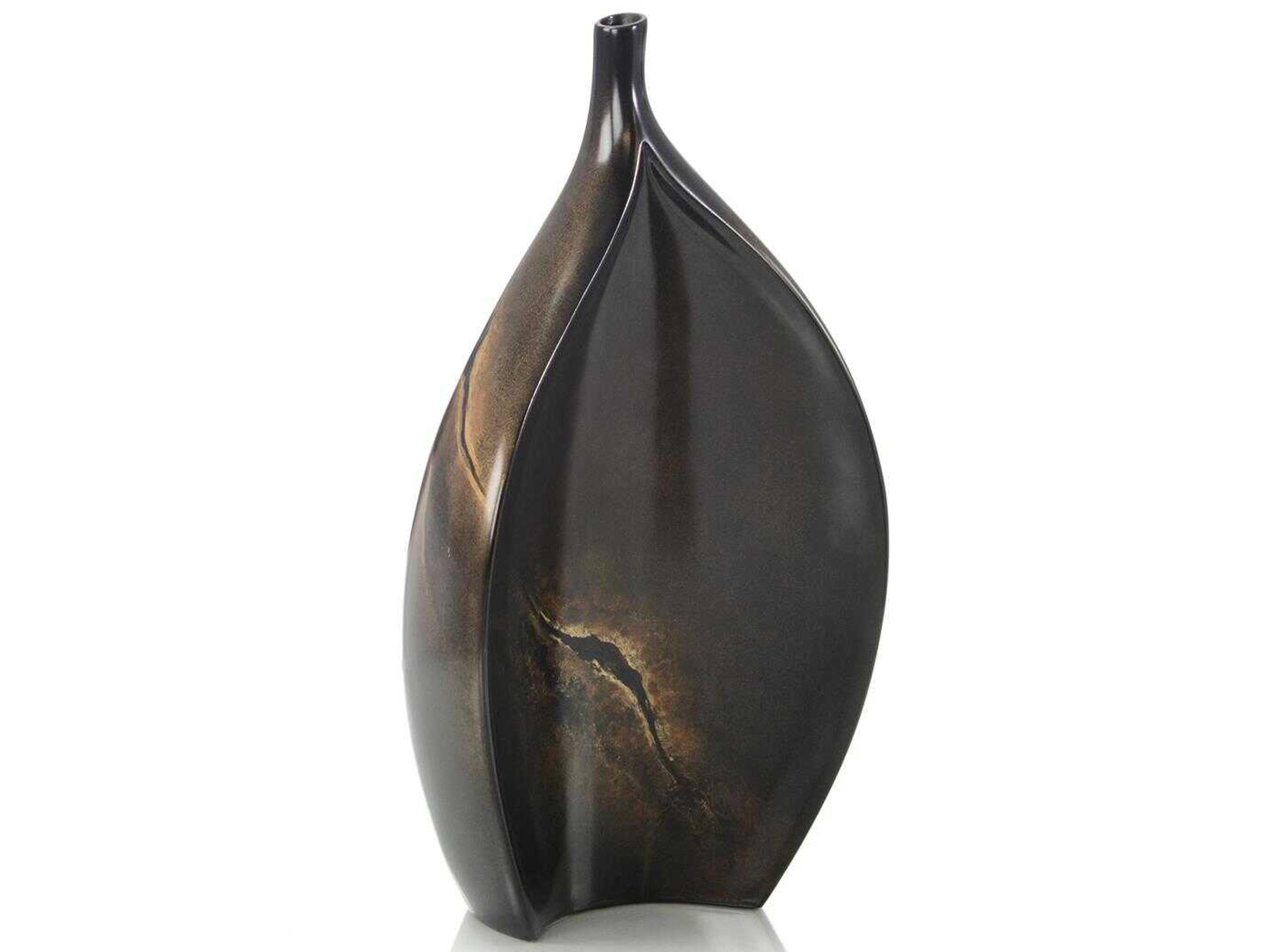 Brown Gold Lacero Vase