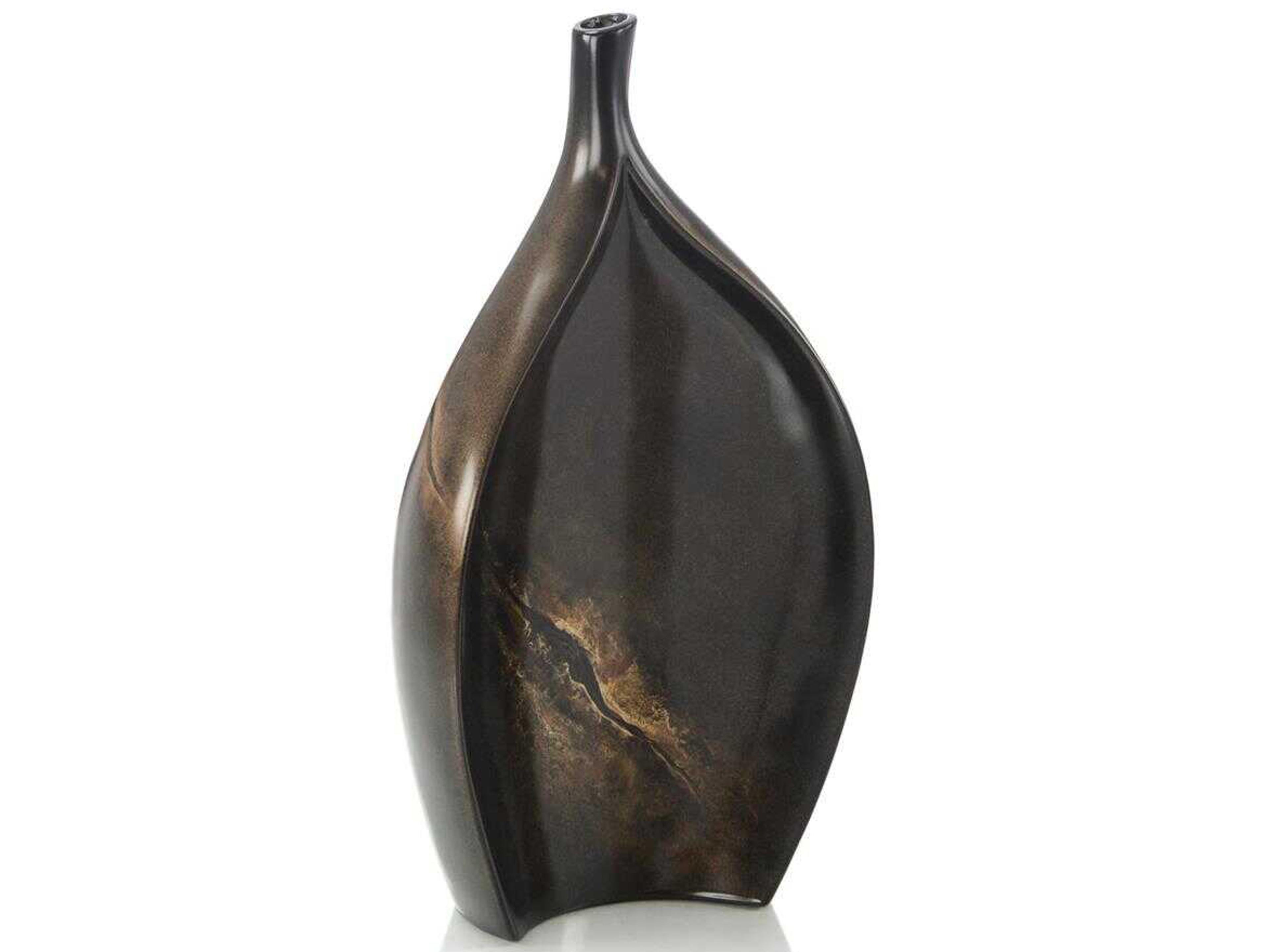 John Richard Brown Gold Lacero Vase