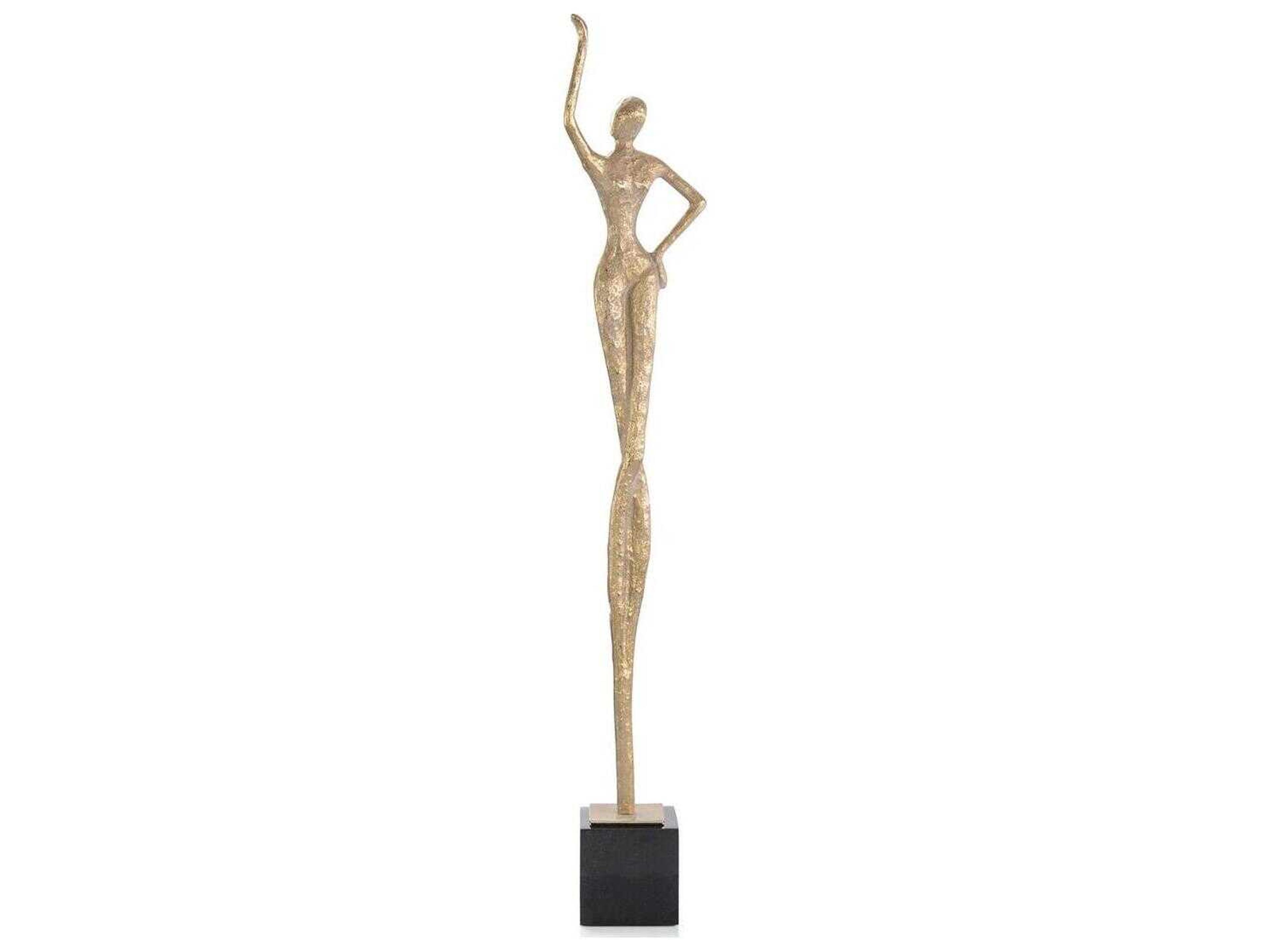 John Richard Gold Posing Female Sculpture-I
