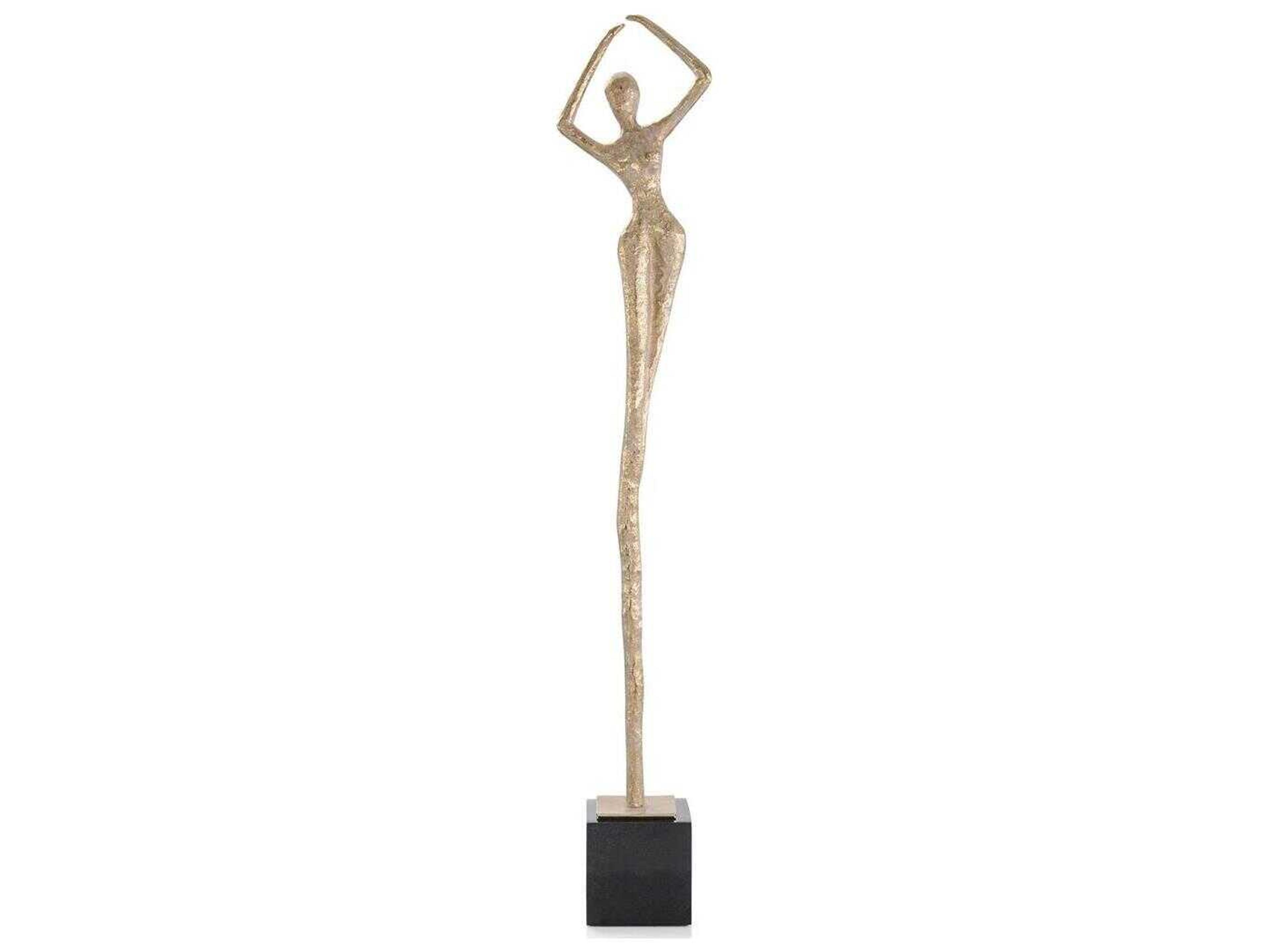 Gold Posing Female Sculpture-III