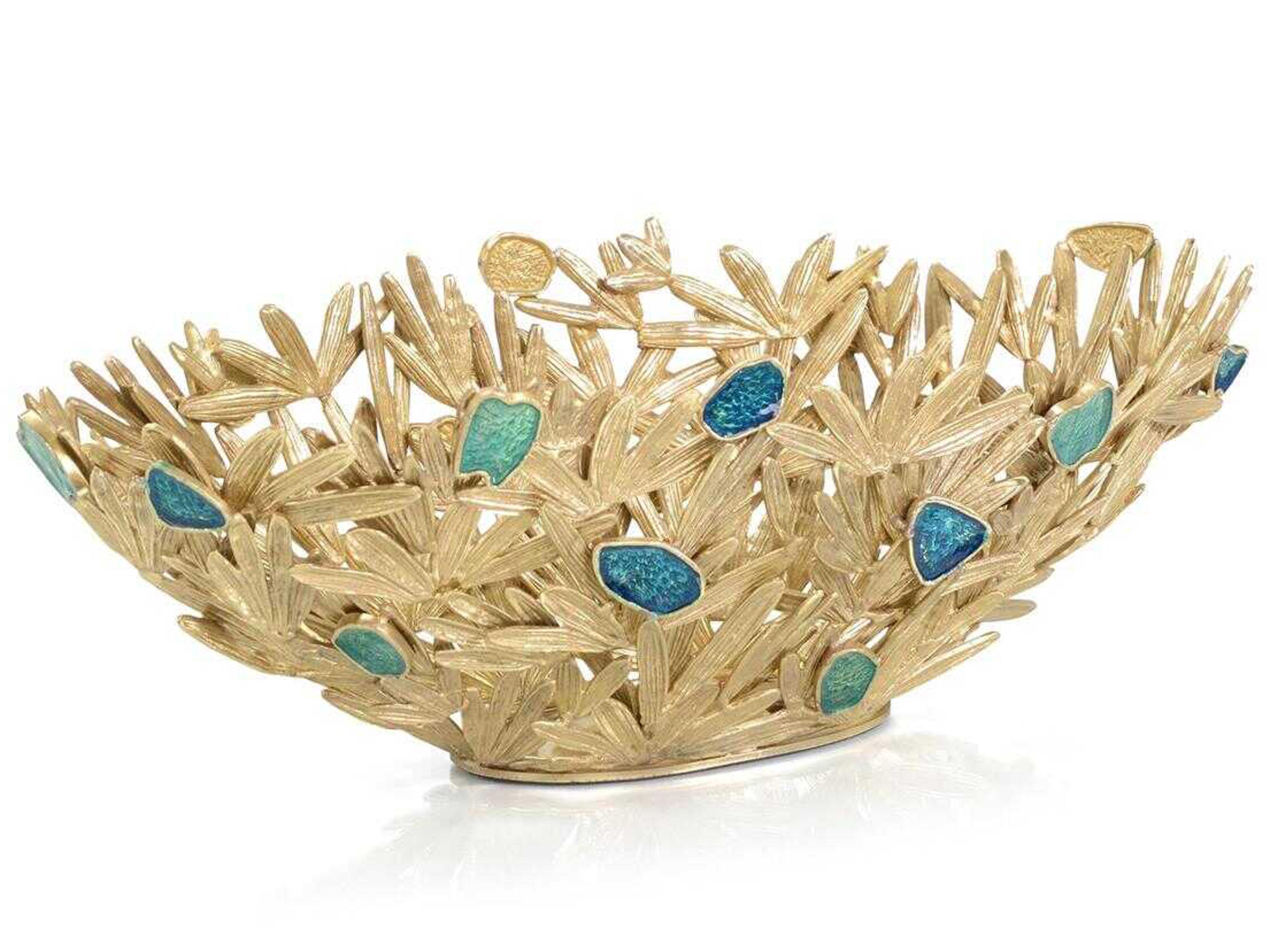 John Richard Embellished Frond Decorative Bowl