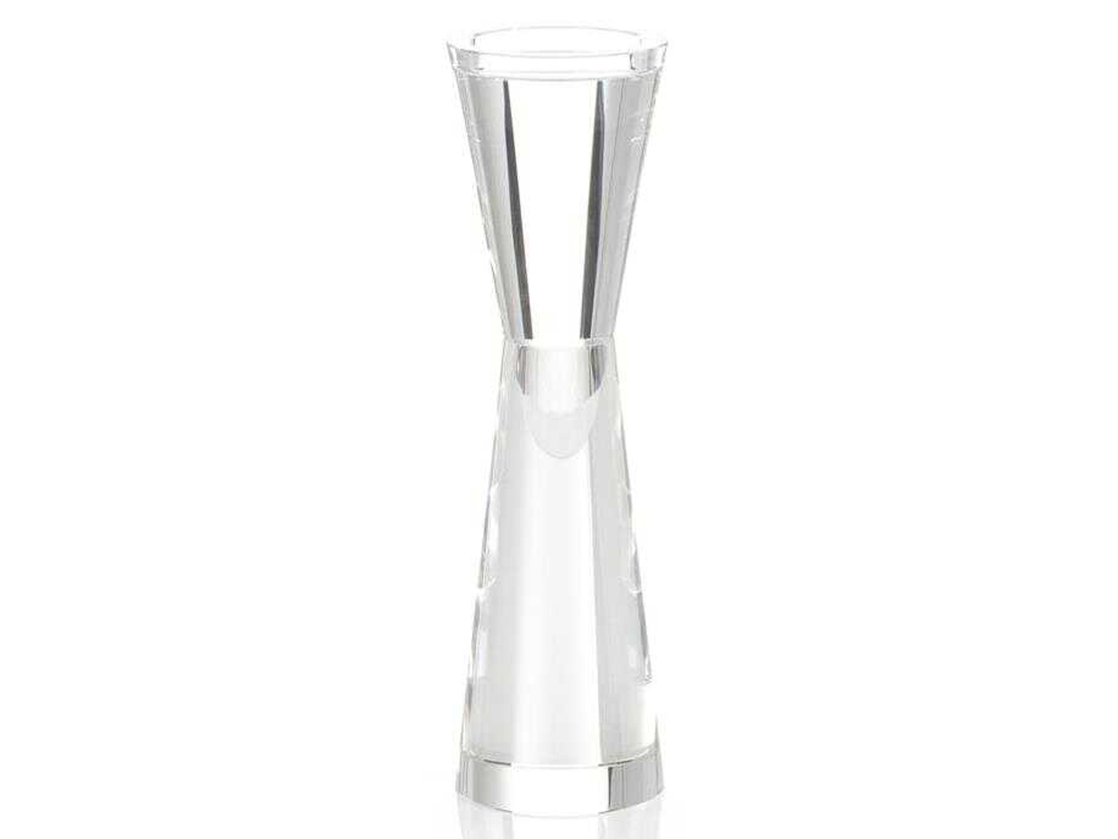 Clear Hourglass Candle Holder
