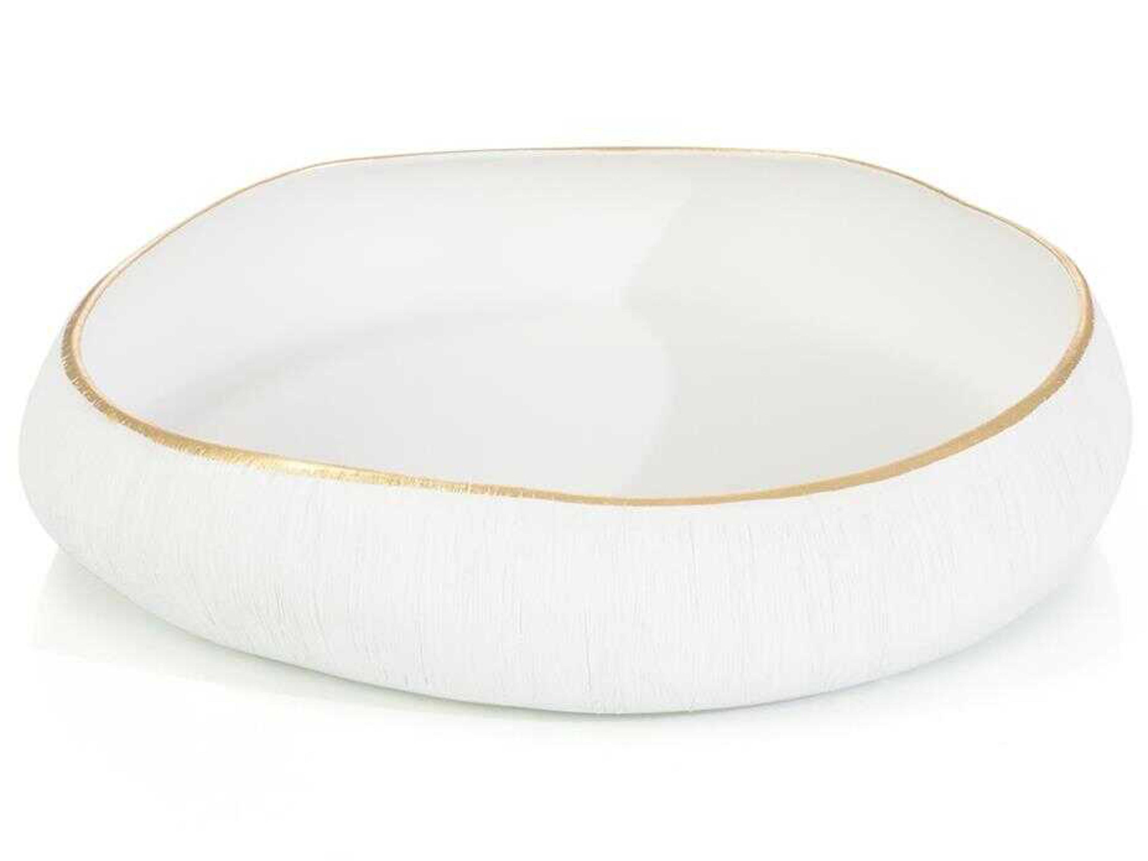 White Free-Form Decorative Bowl