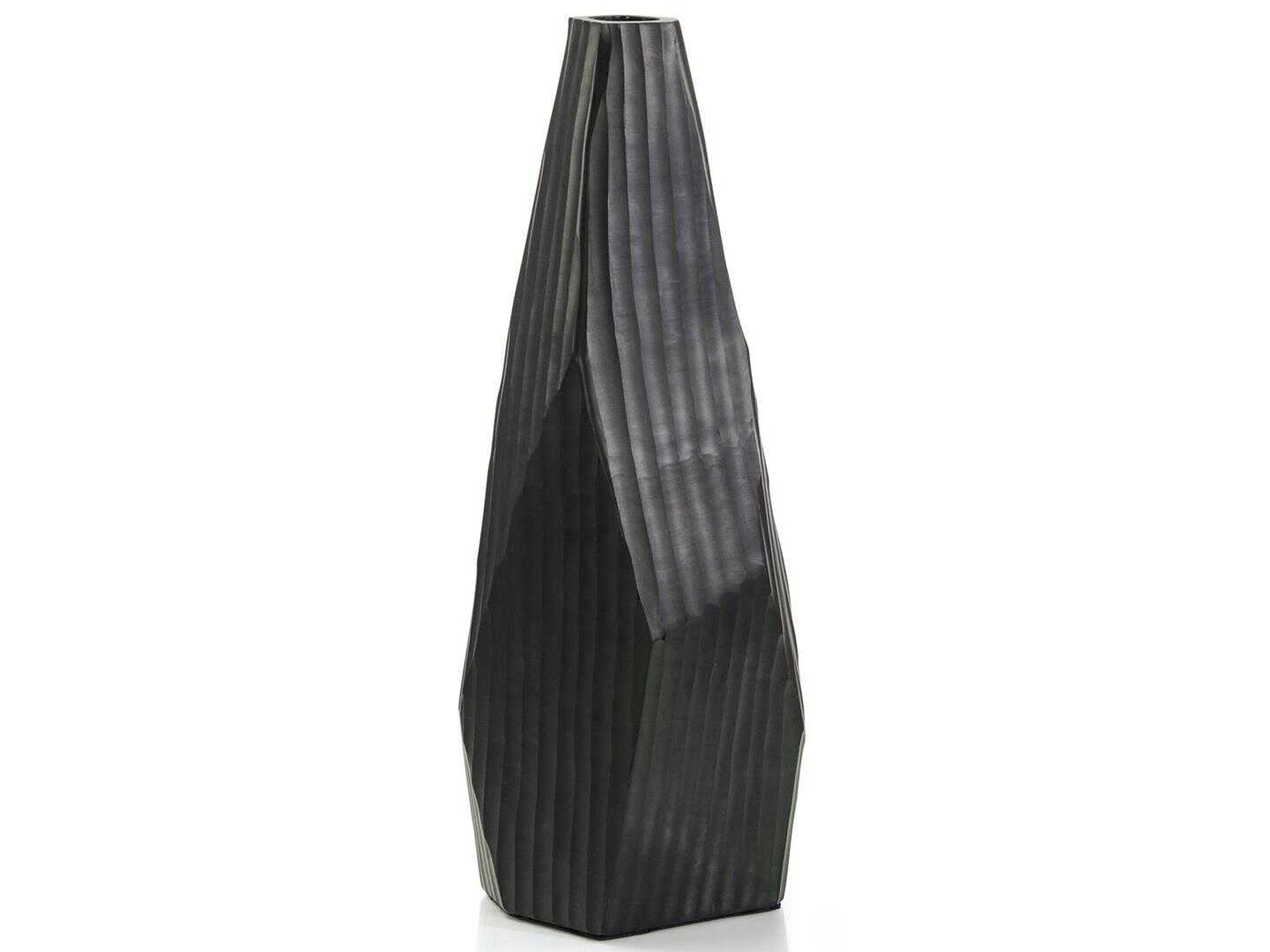 Black Striae Vase