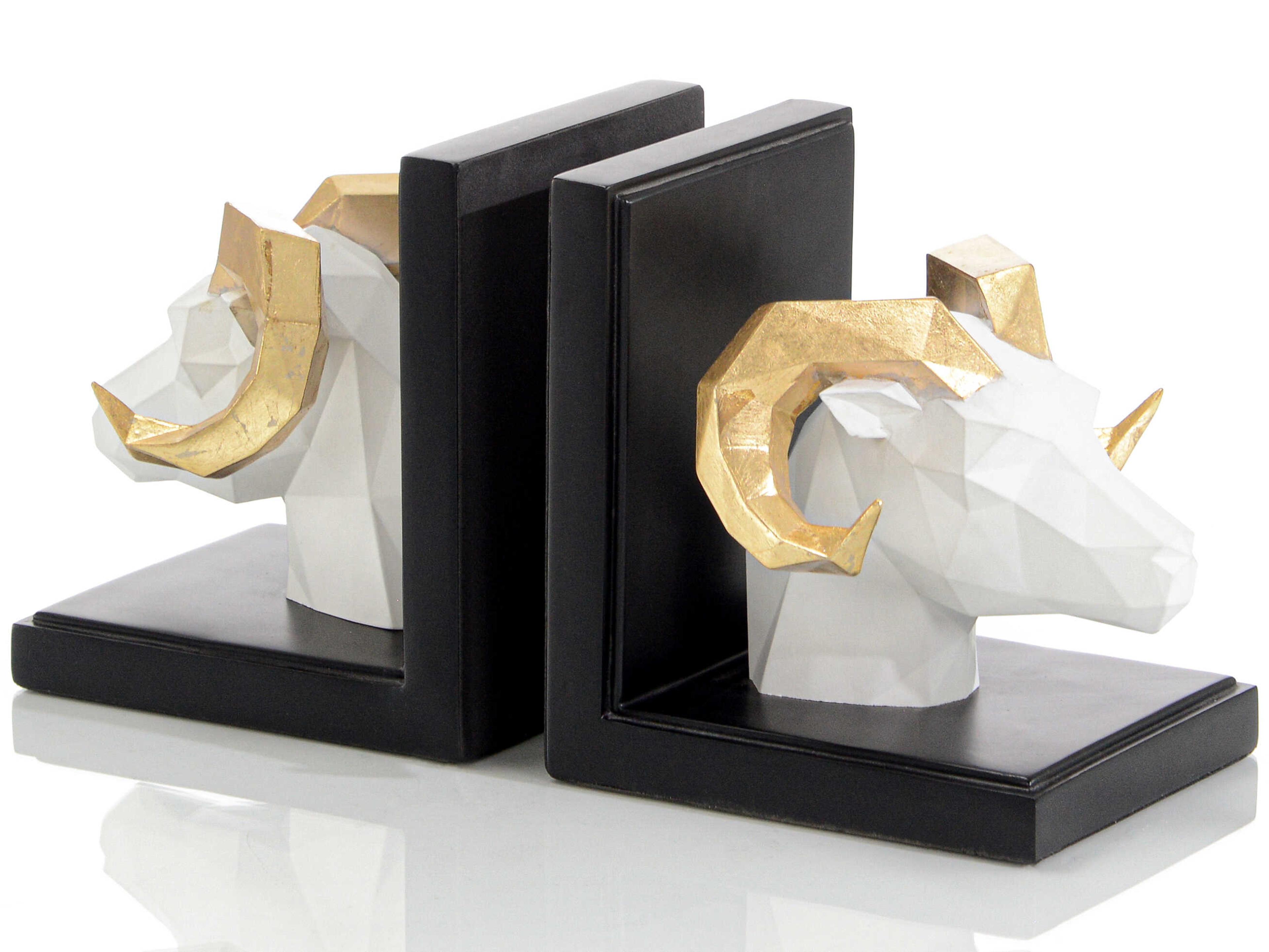 John Richard Aries Black Bookend Set of 2