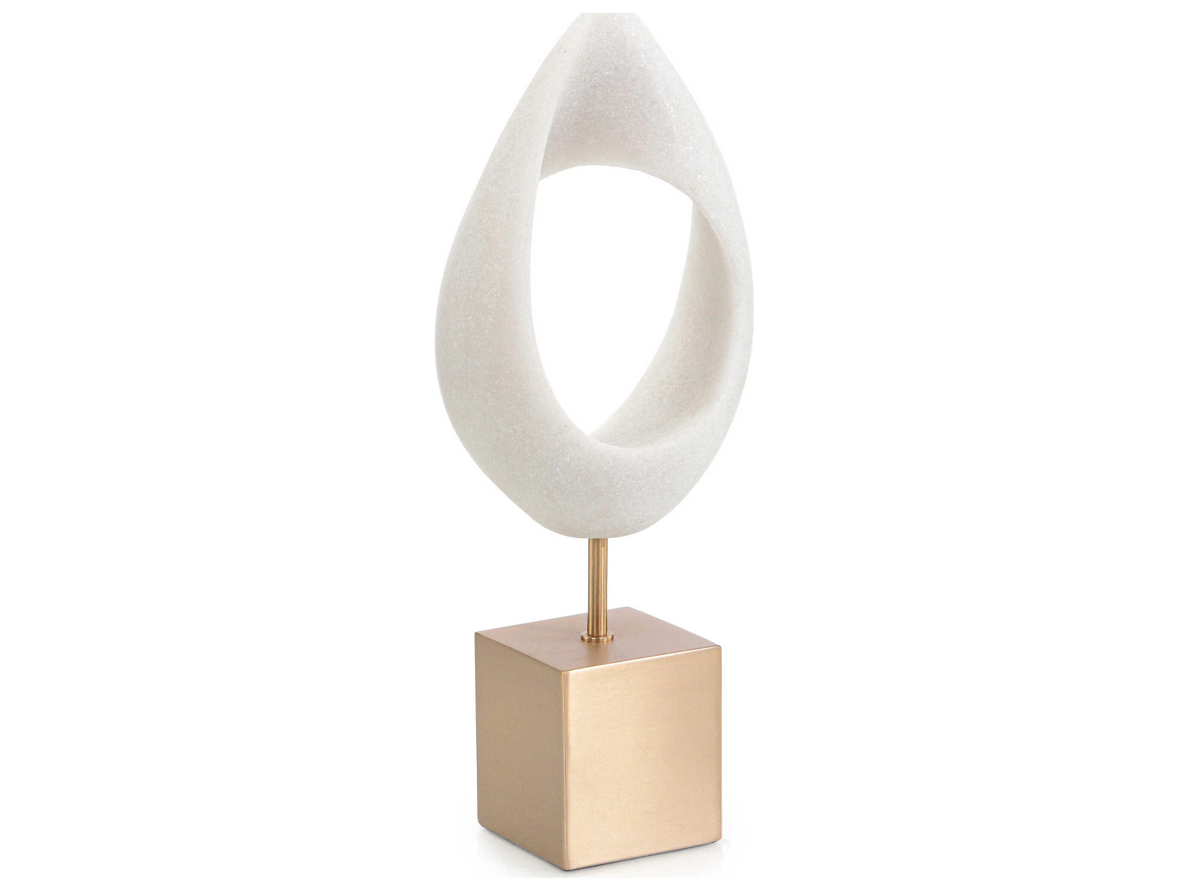 John Richard White Hollow Droplet Sculpture