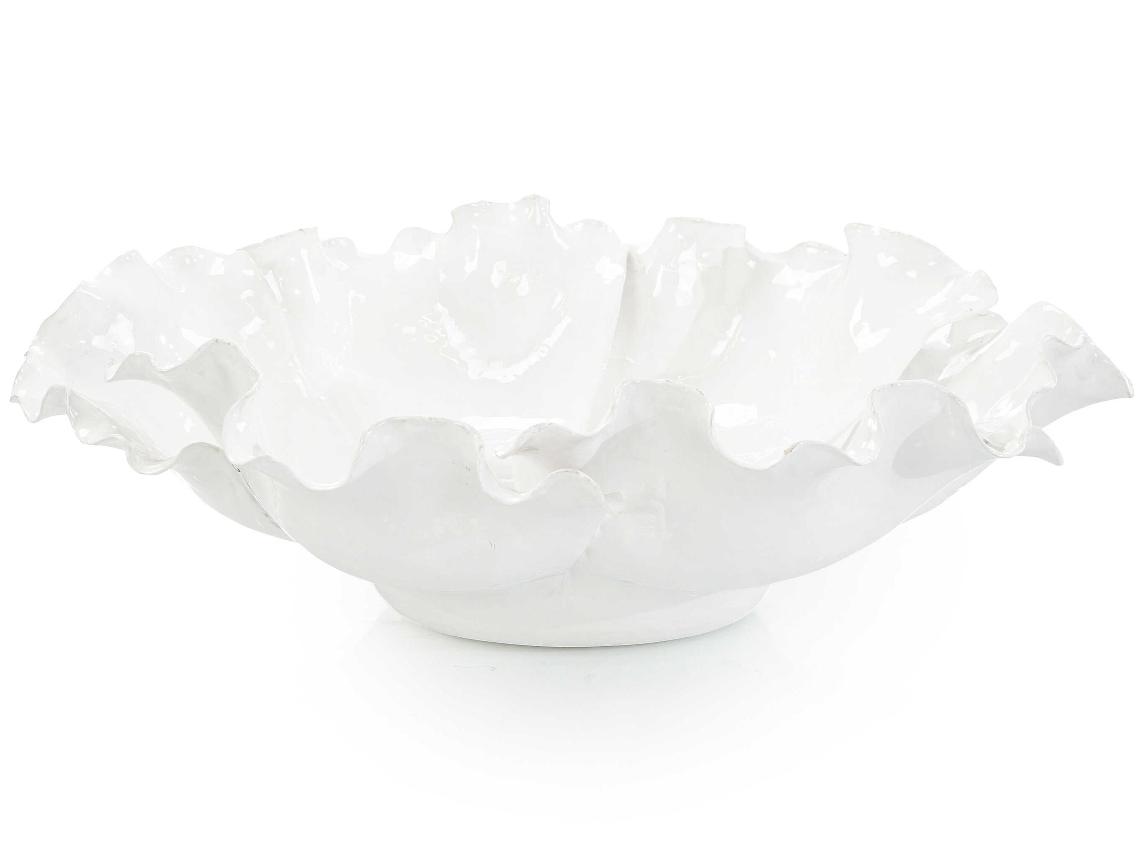 White Flowing Decorative Bowl