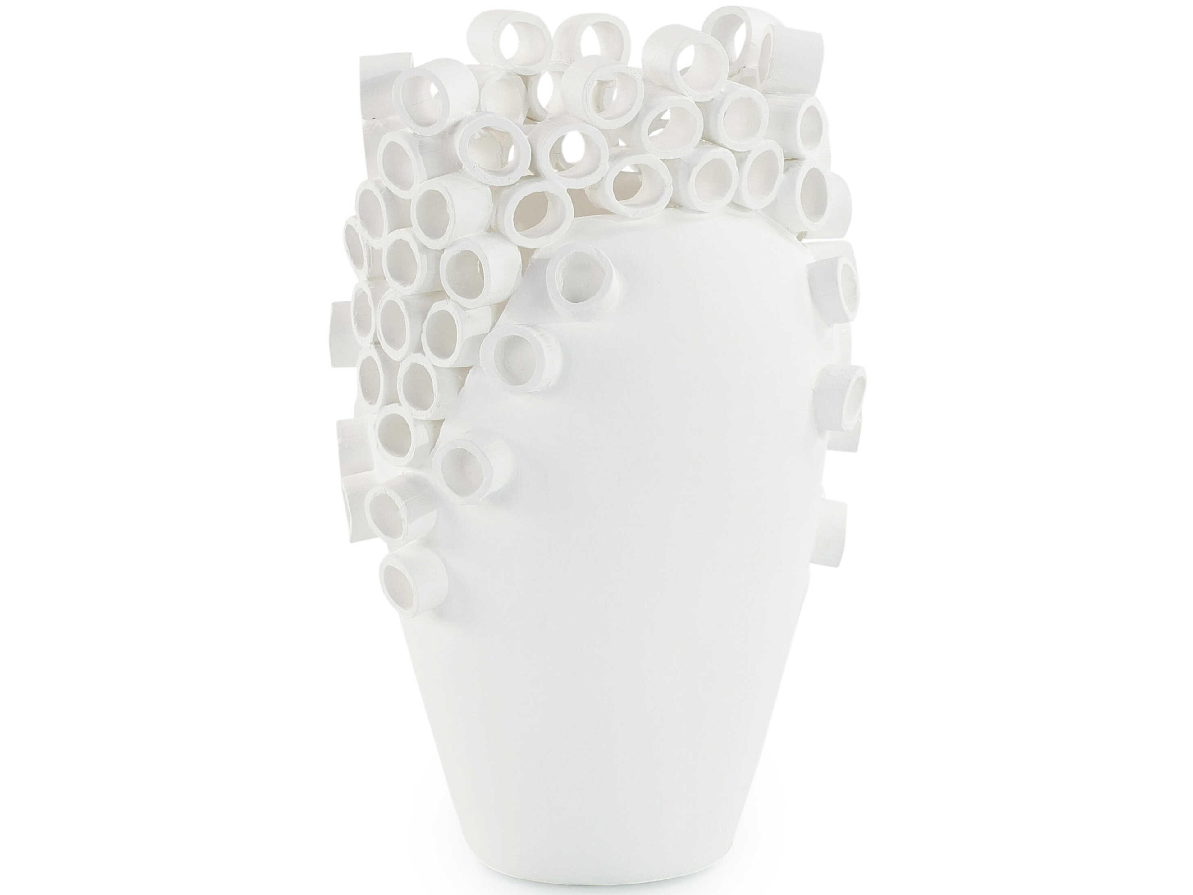 John Richard White Perforation Vase
