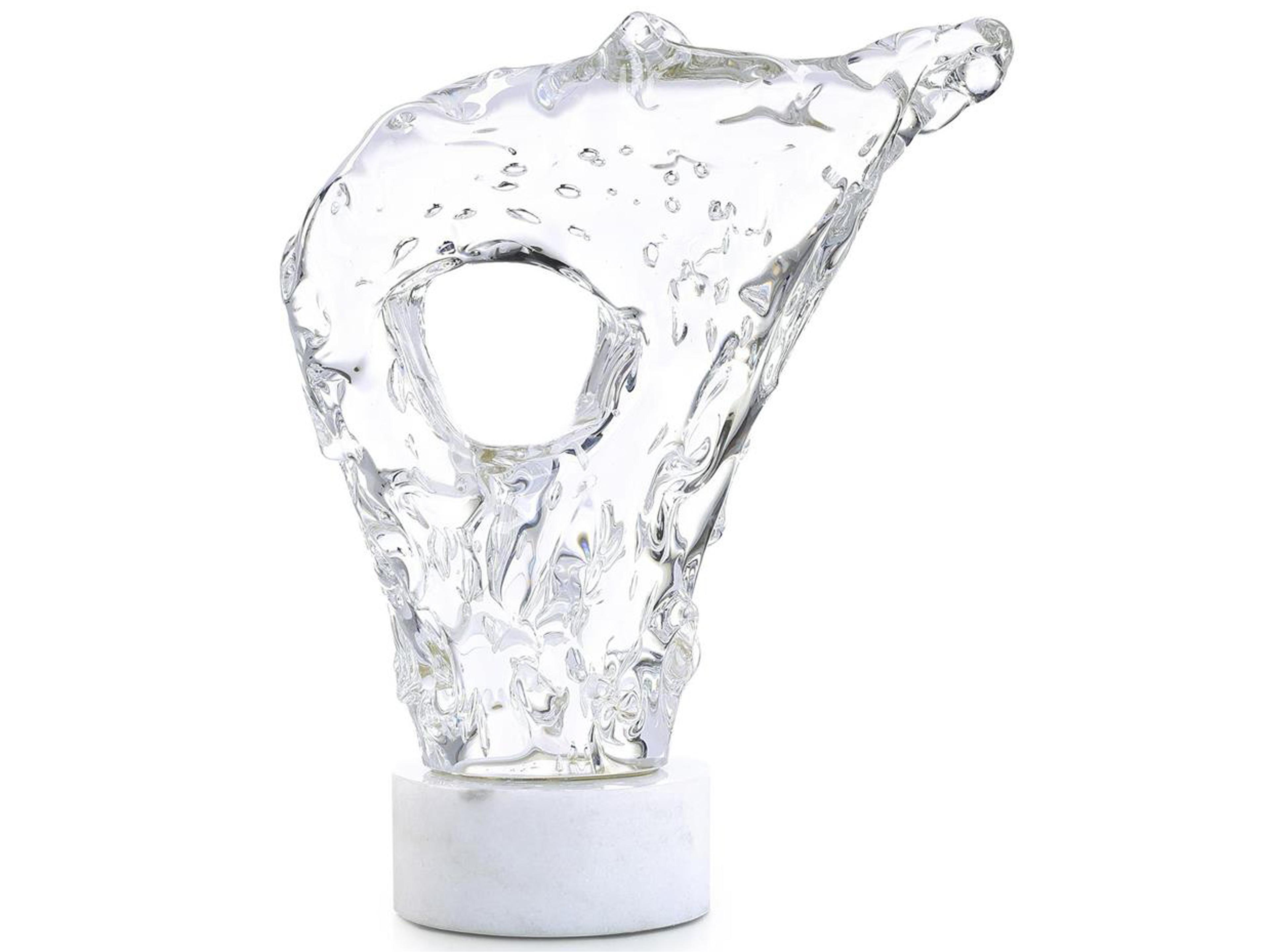 John Richard Glacial Wisp on Marble Base Sculpture