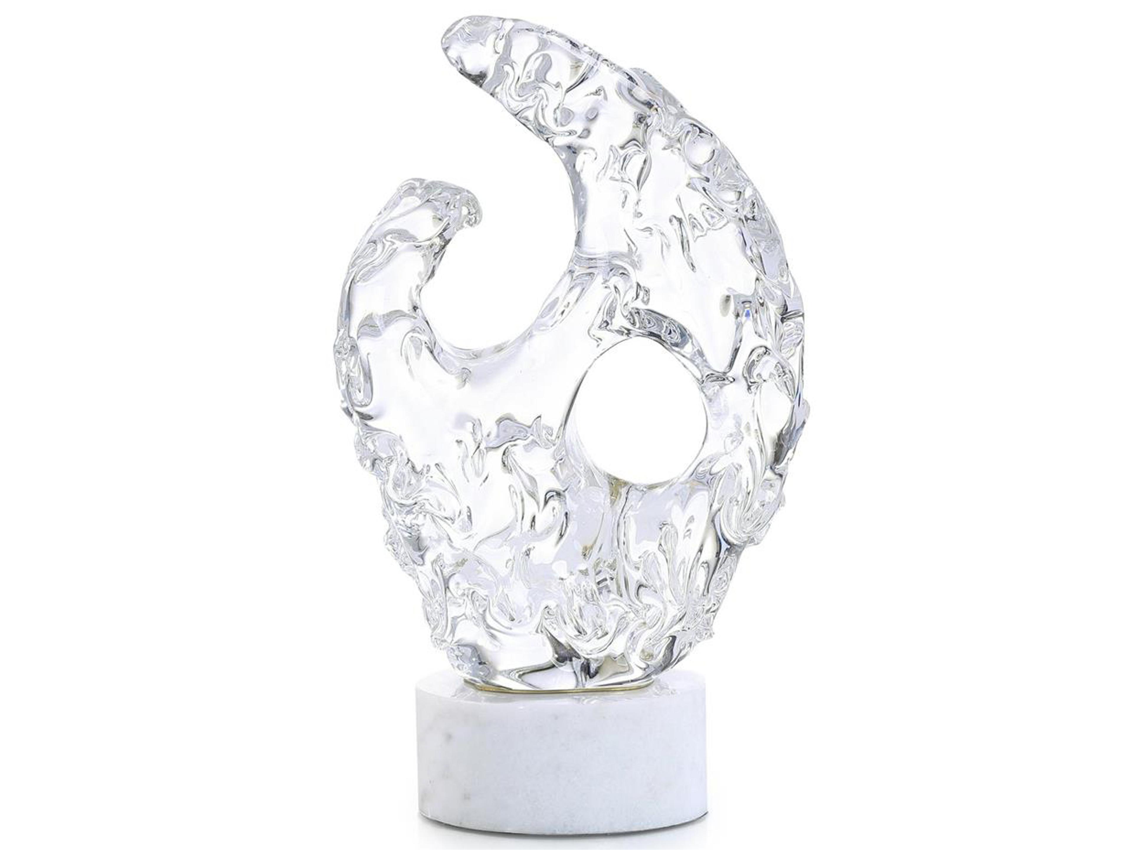 John Richard Glacial Wisp on Marble Base Sculpture