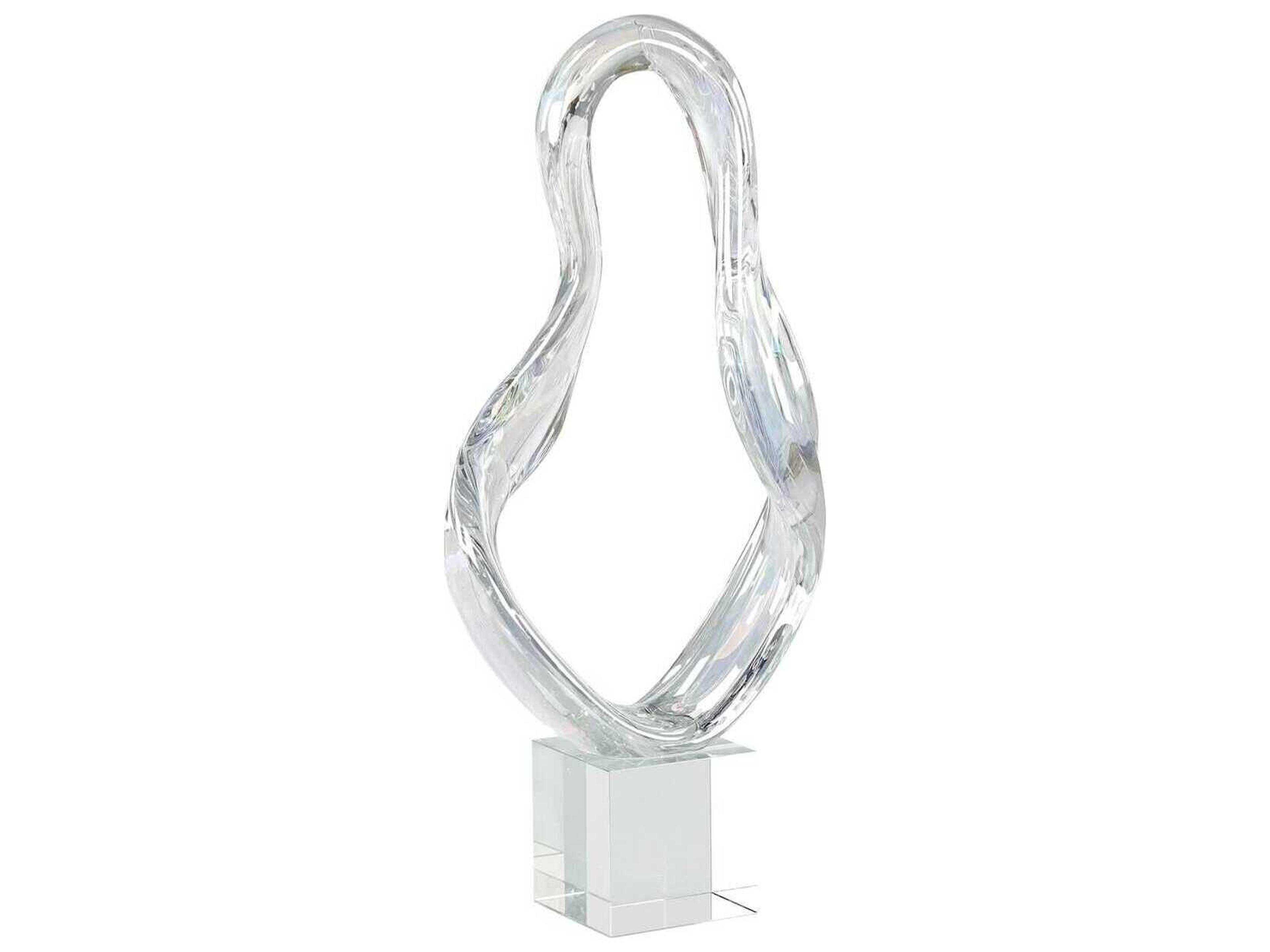 John Richard Prismatic Loop on Crystal Base Sculpture
