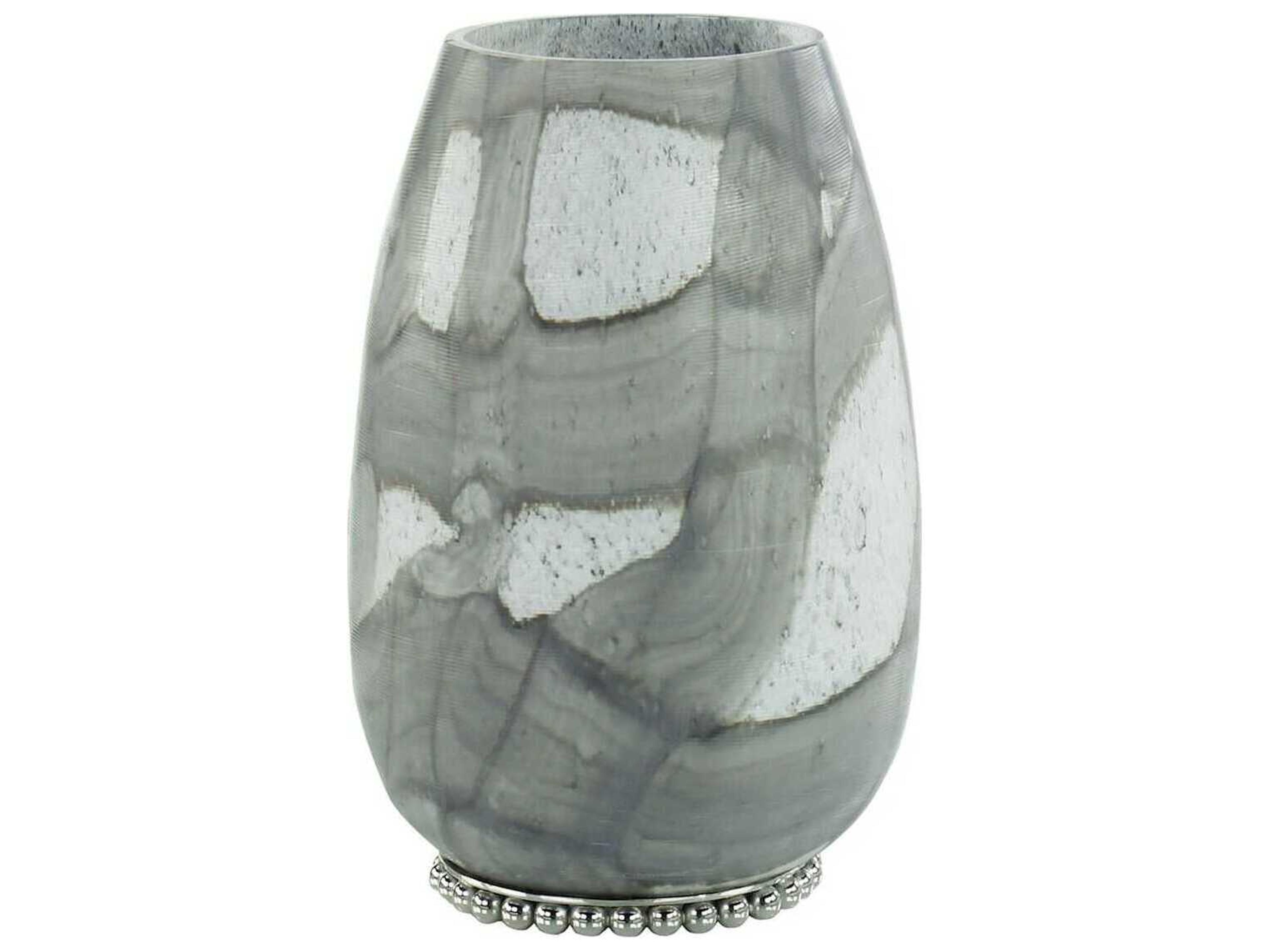 John Richard White Gray Stone Mist Vase
