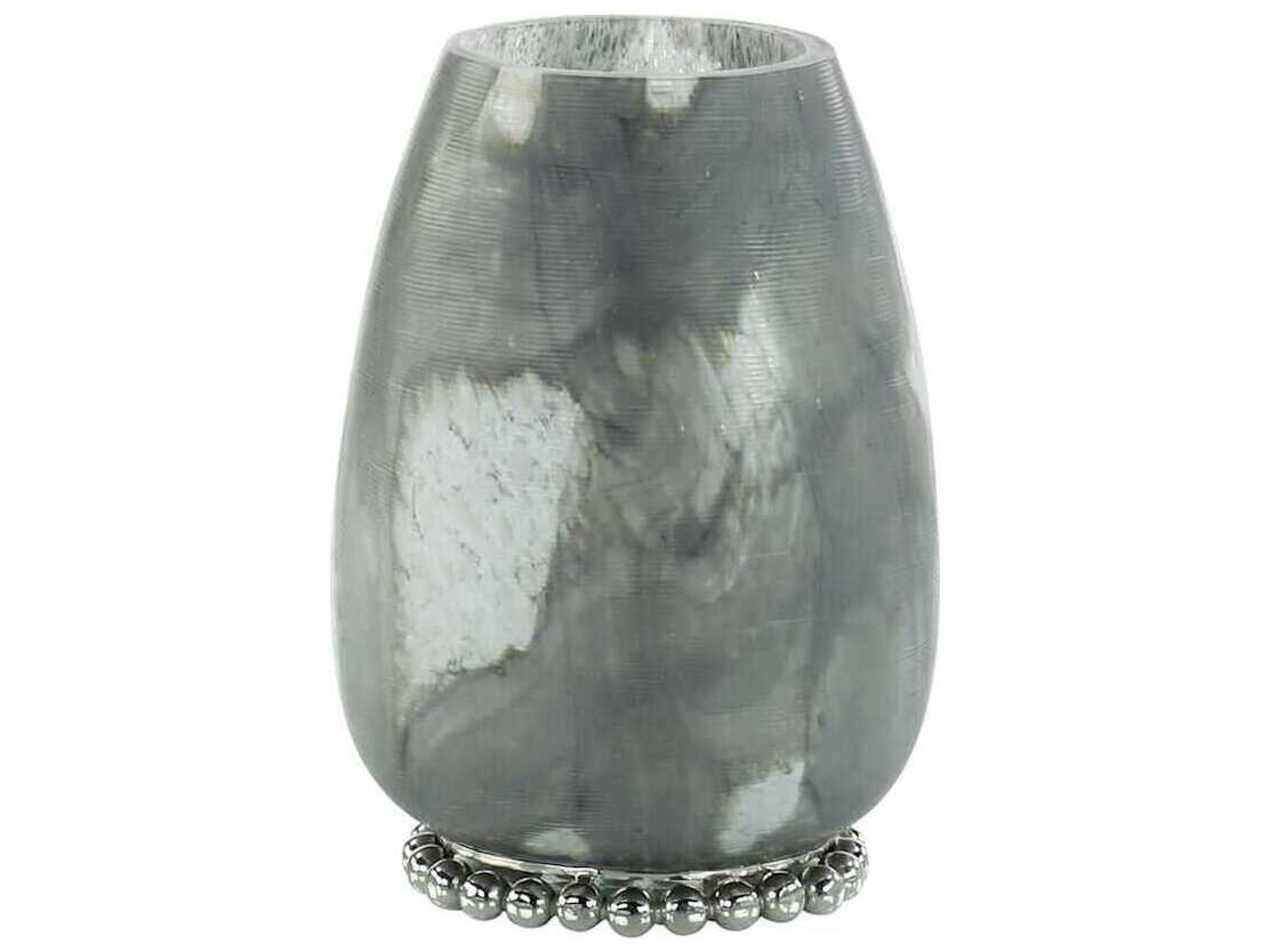 White Gray Stone Mist Vase