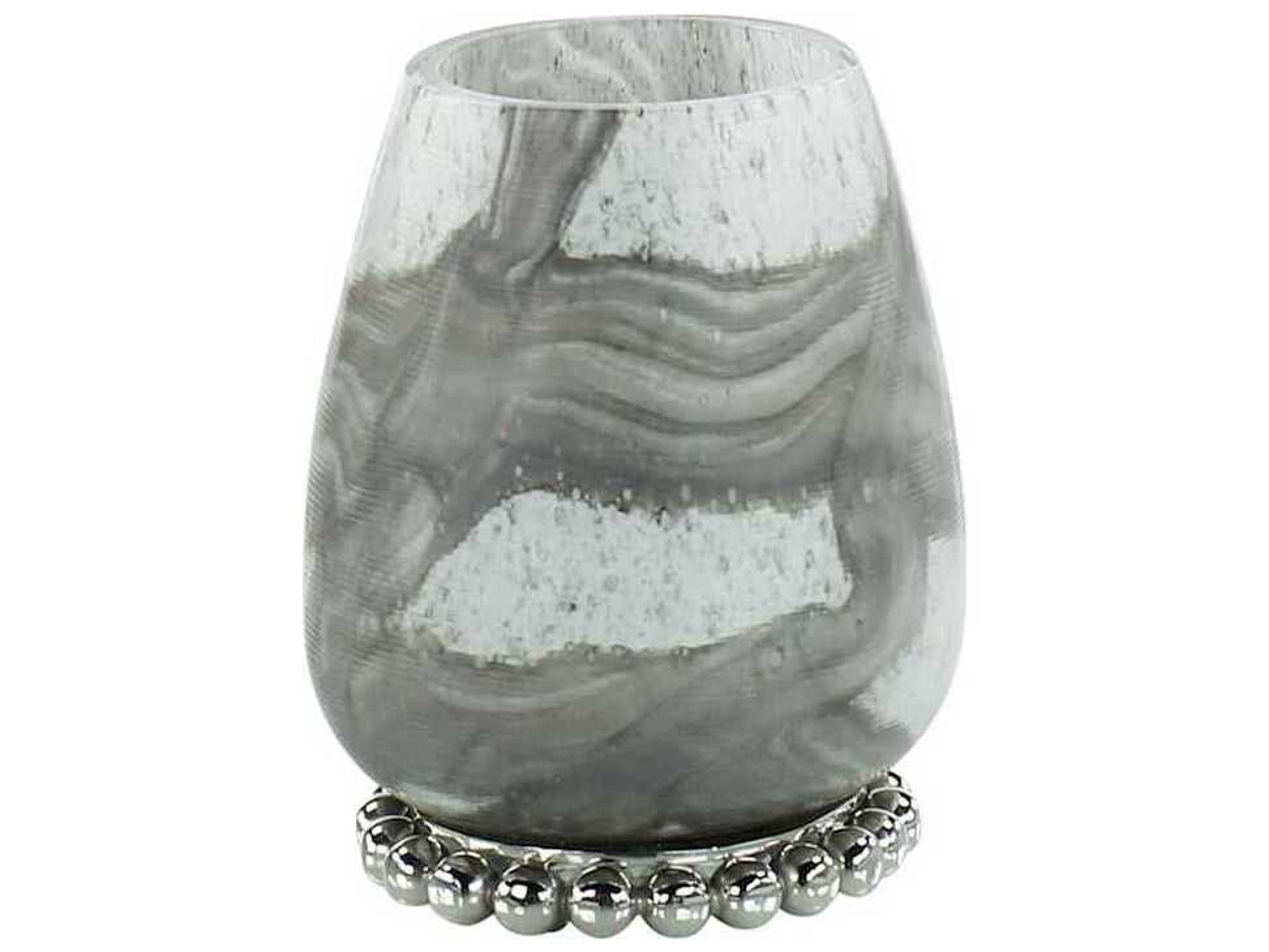 John Richard White Gray Stone Mist Vase