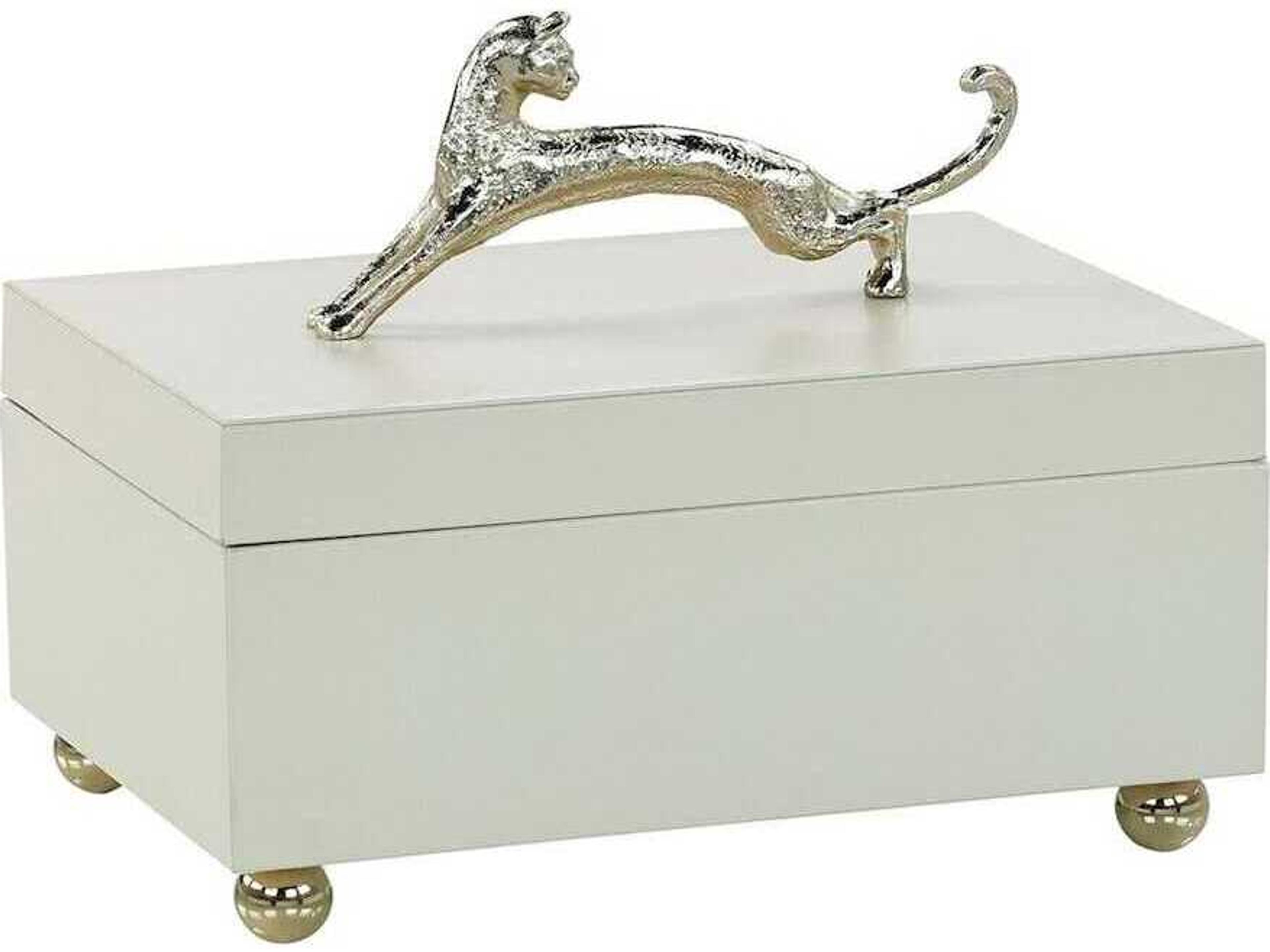 John Richard Ivory Deco Cheetah Box