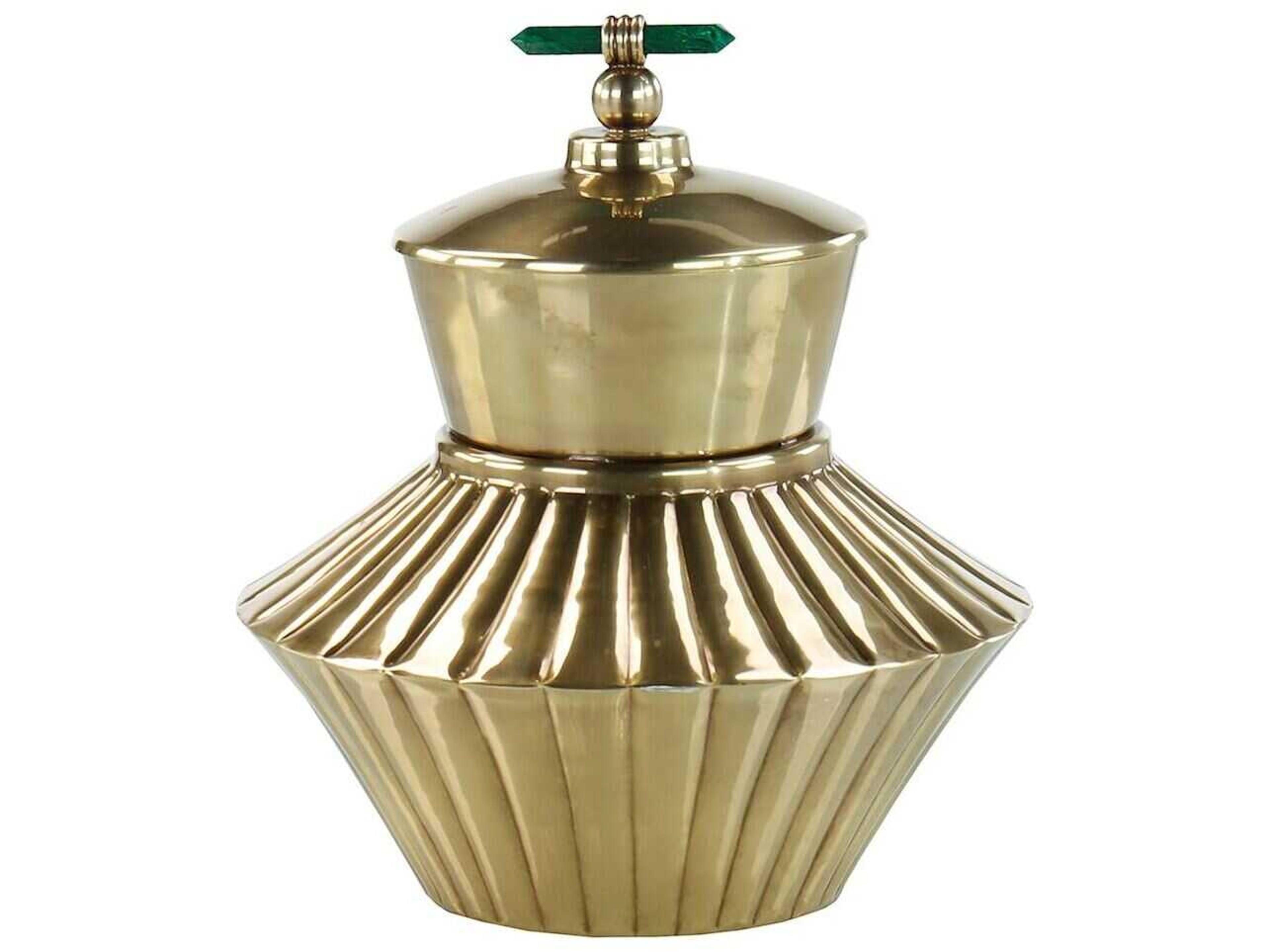 John Richard Gold Malachite Vessel