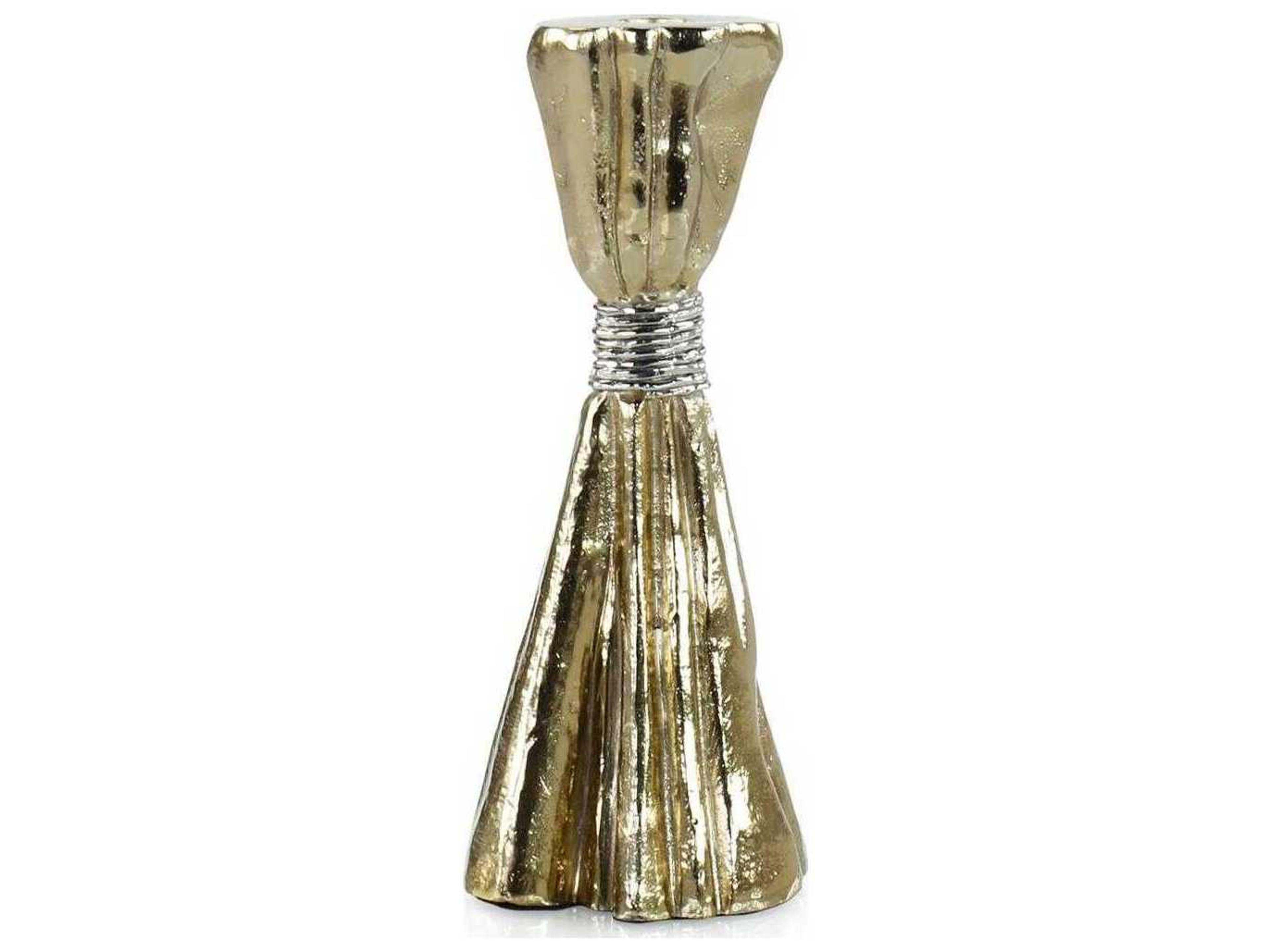 John Richard Taut Gold Metal Candleholder