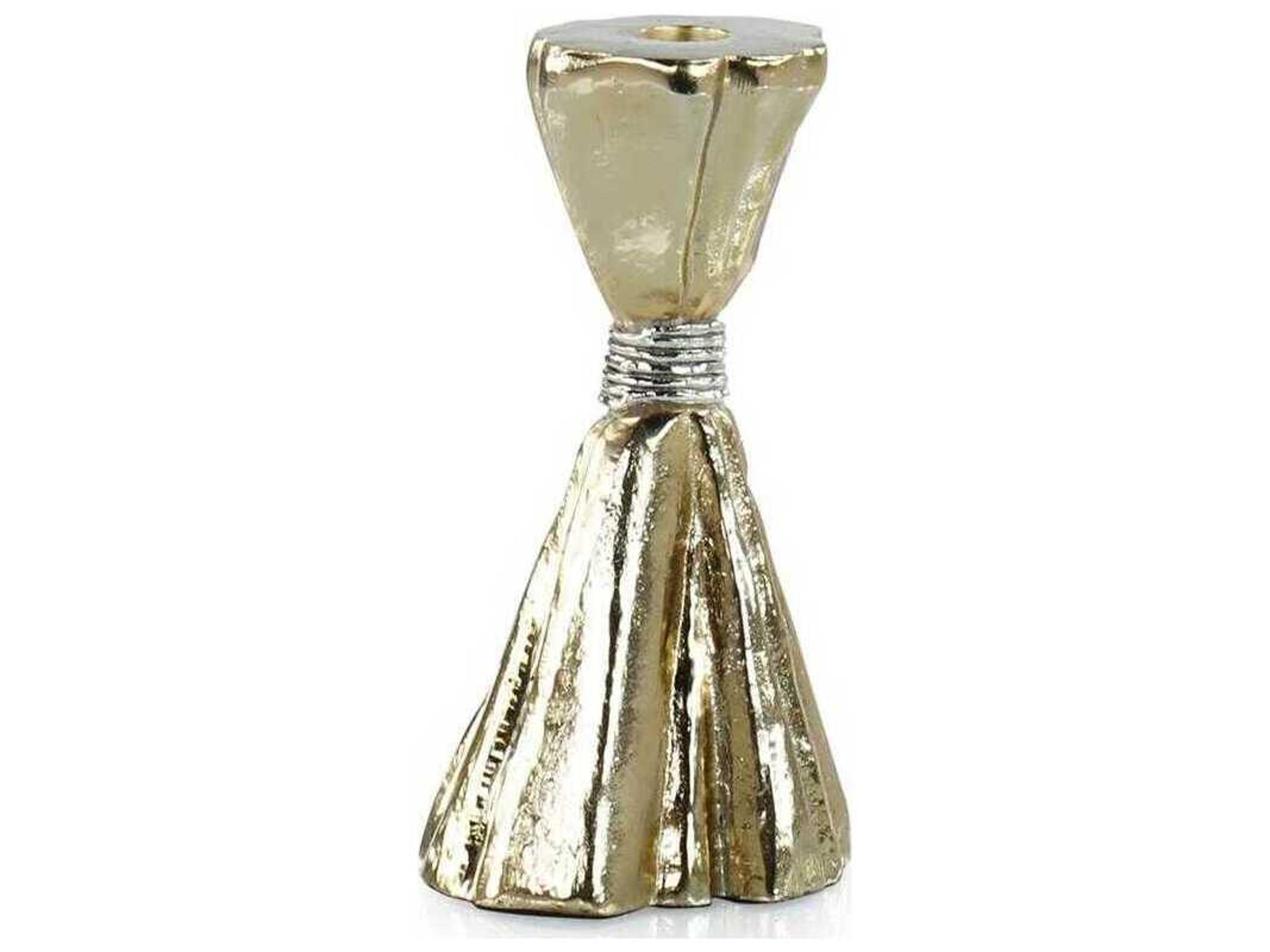 John Richard Taut Gold Metal Candleholder