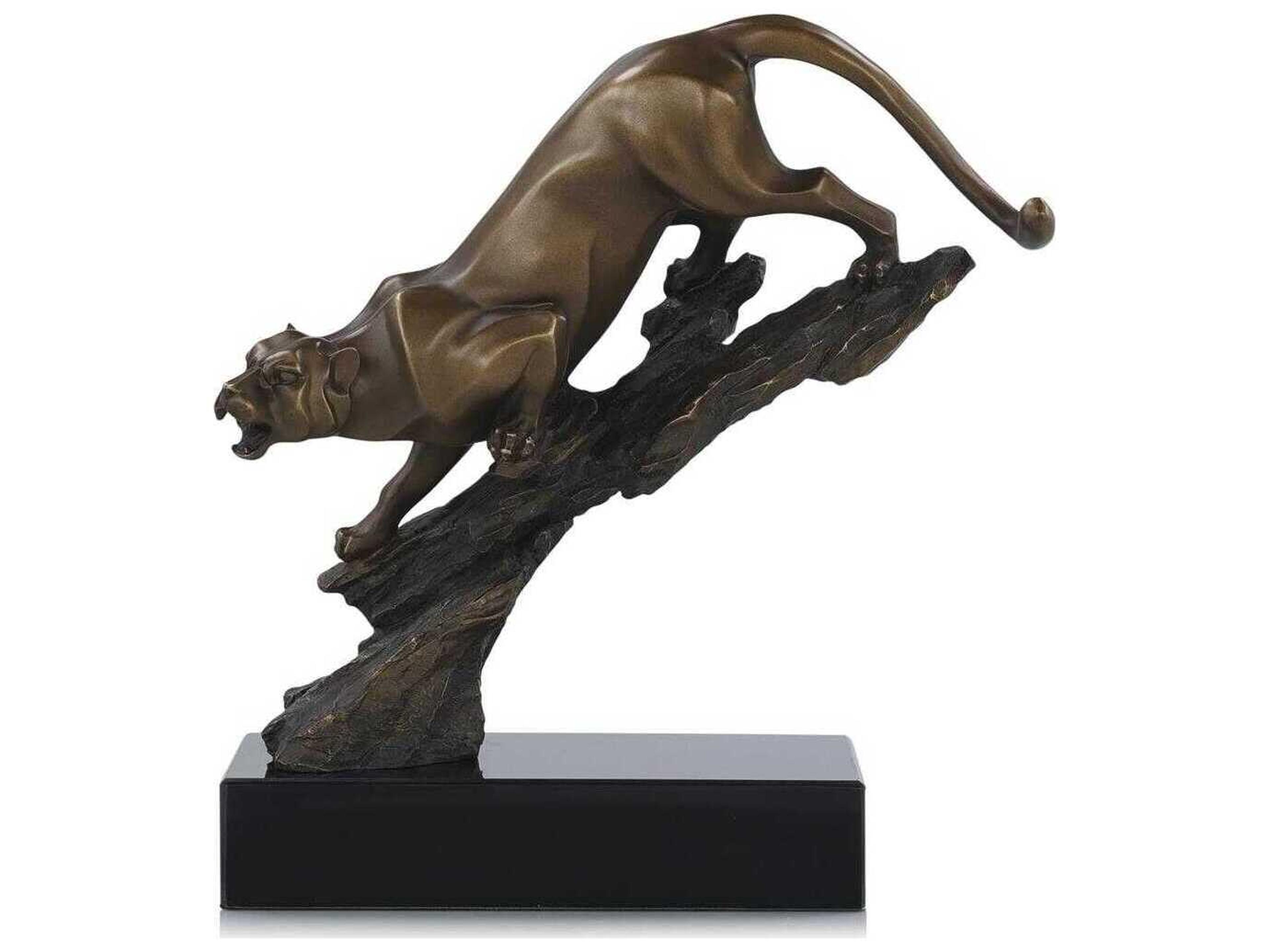 John Richard Perched Predator on Marble Base Sculpture