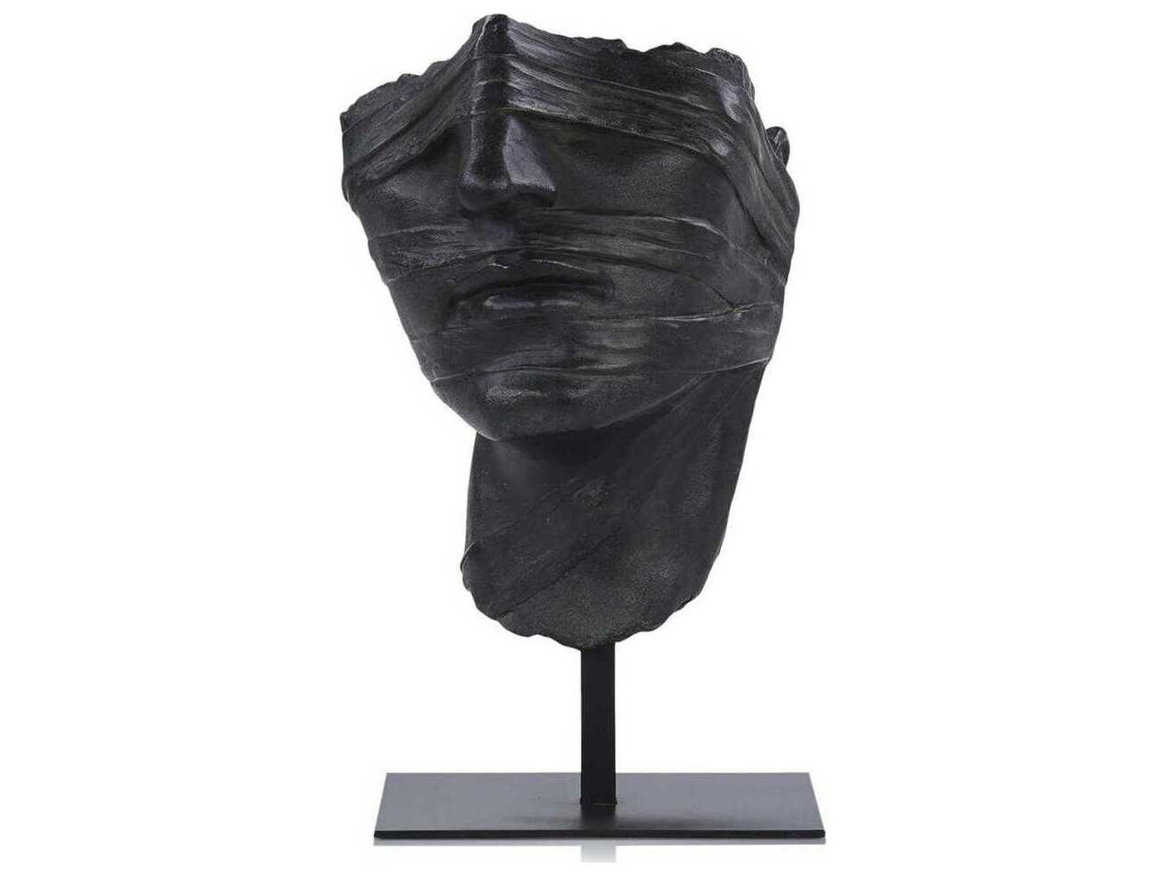 Countenance on Iron Base Sculpture