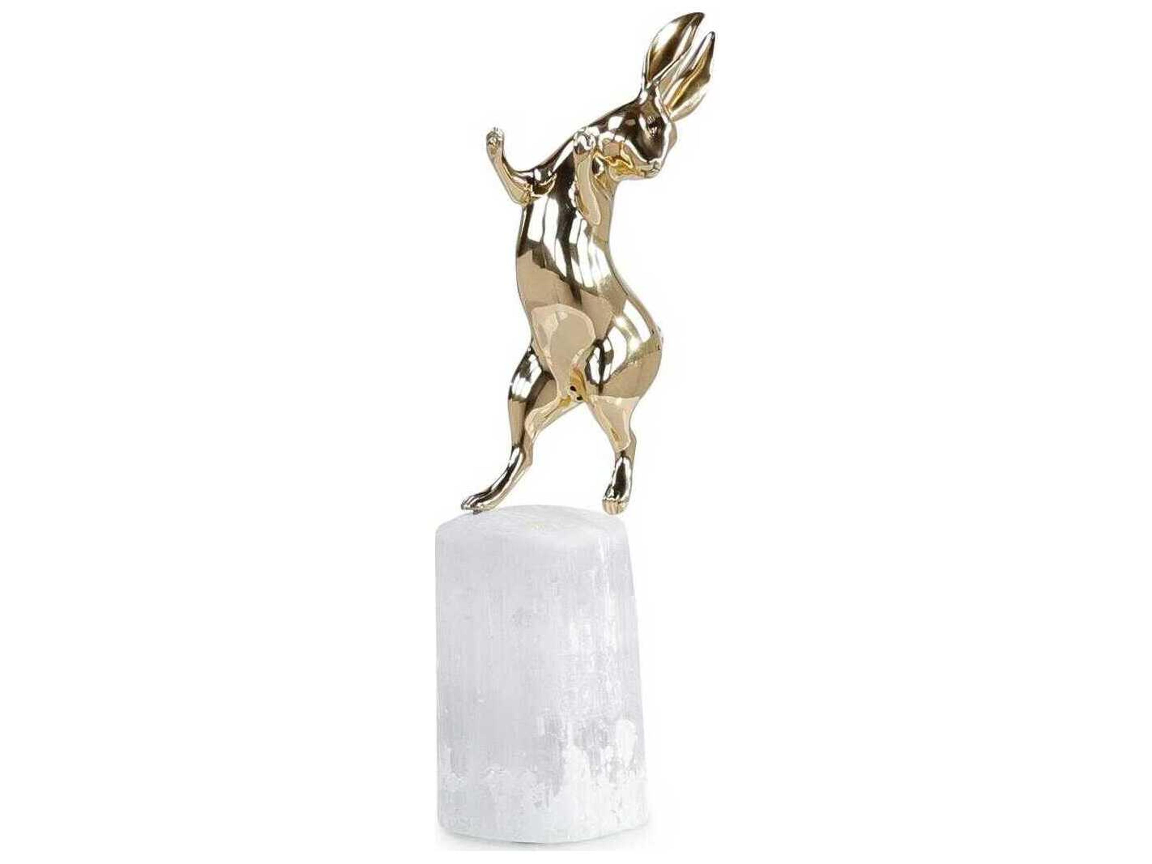 John Richard Dancing Bunny on Selenite Sculpture