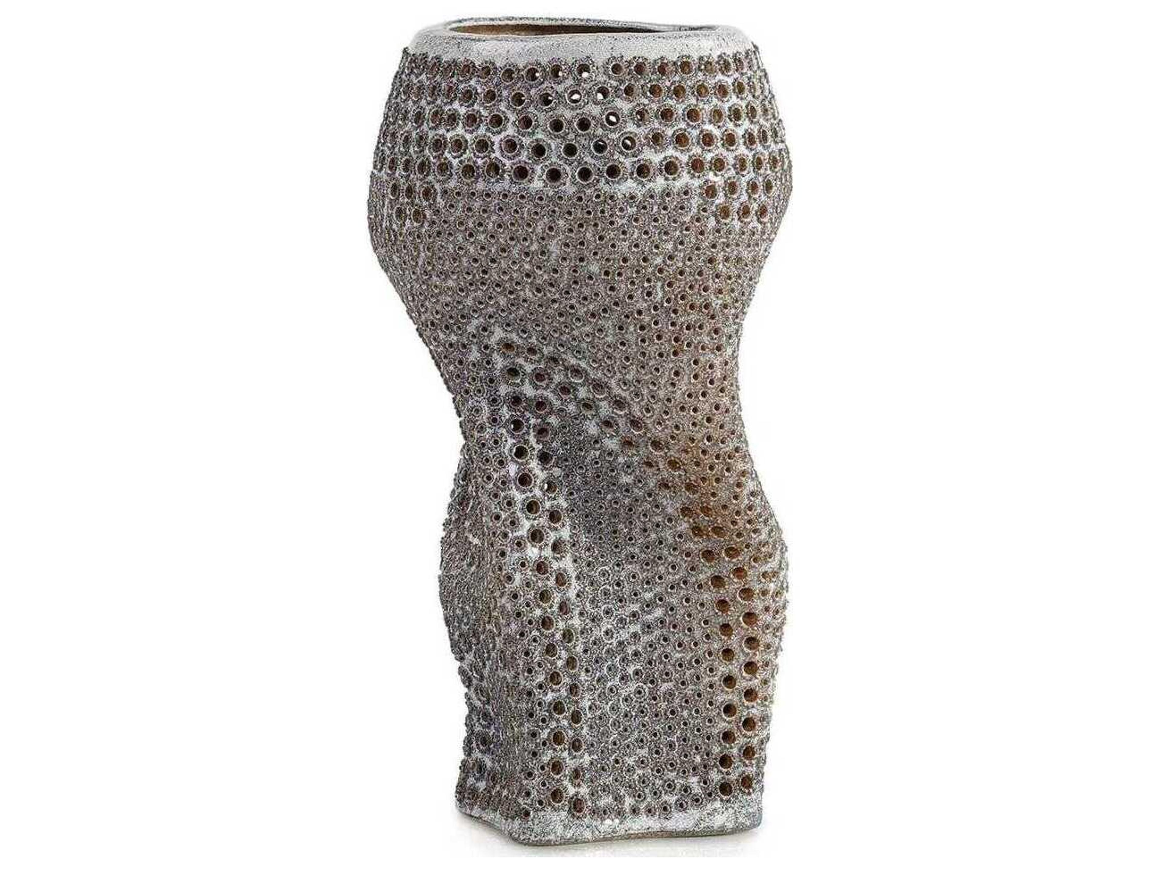 John Richard Silver Perforated Porcelain Vase