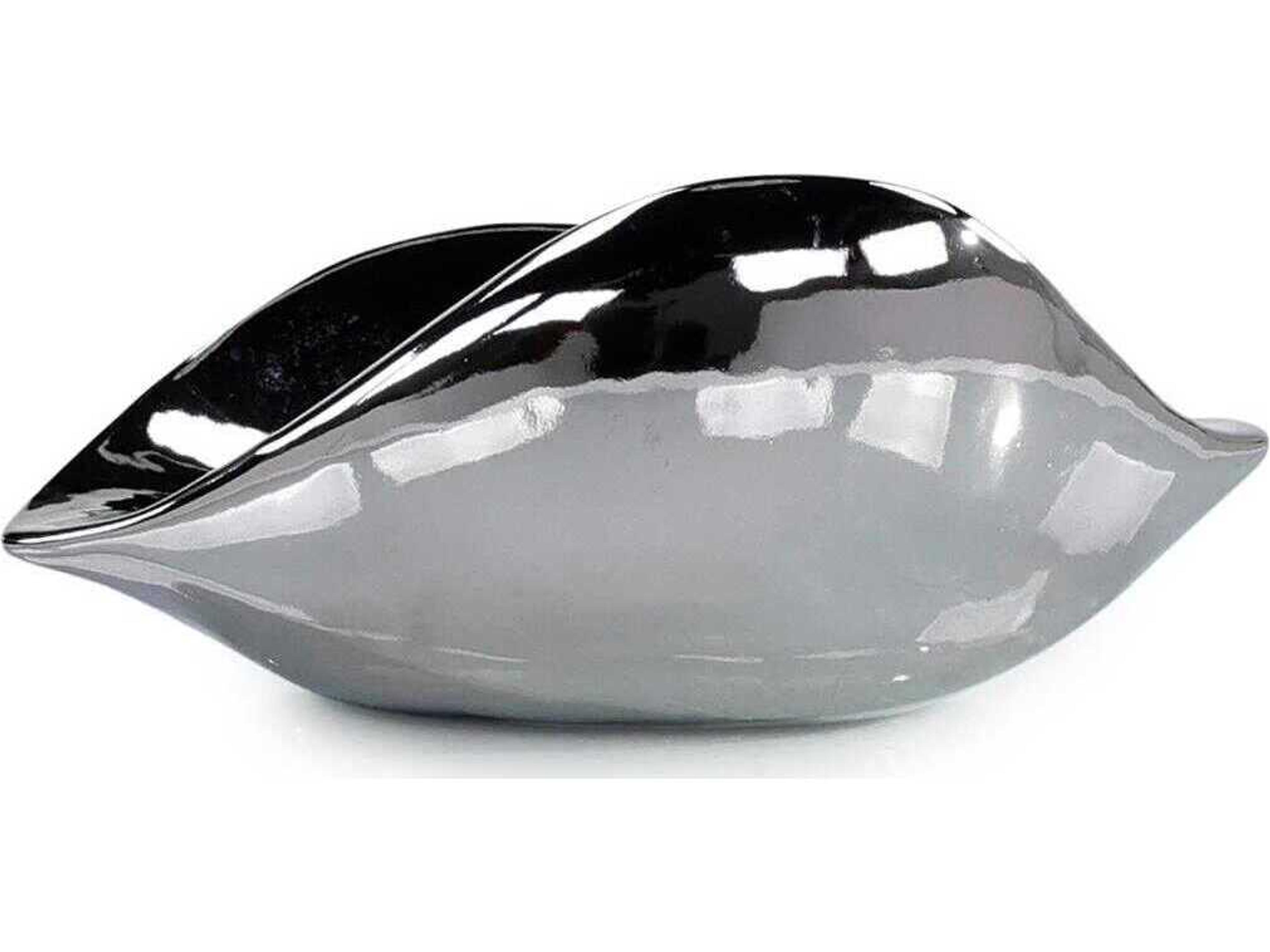 Scooped Silver Decorative Bowl