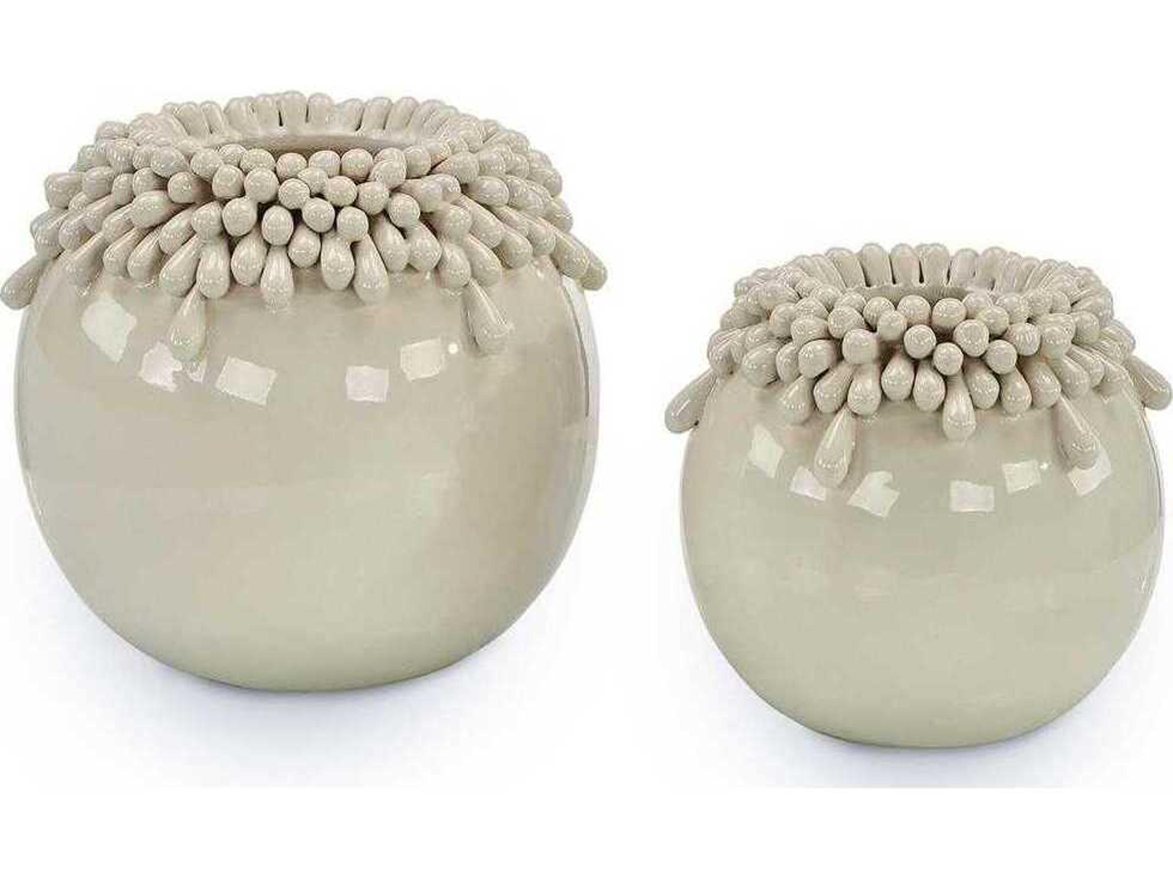White Brigid Vase Set of 2