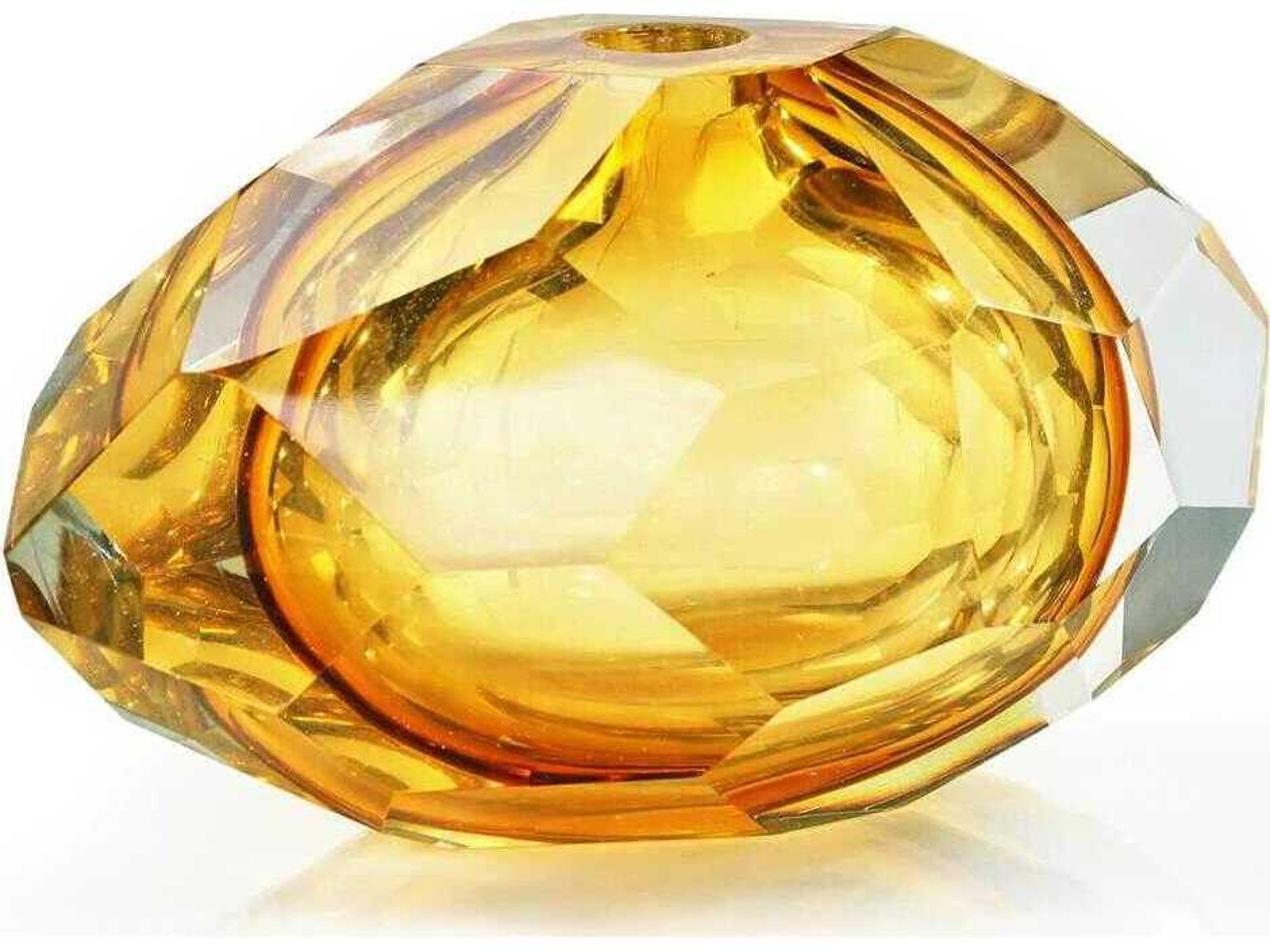 John Richard Amber Crystal Sculpture