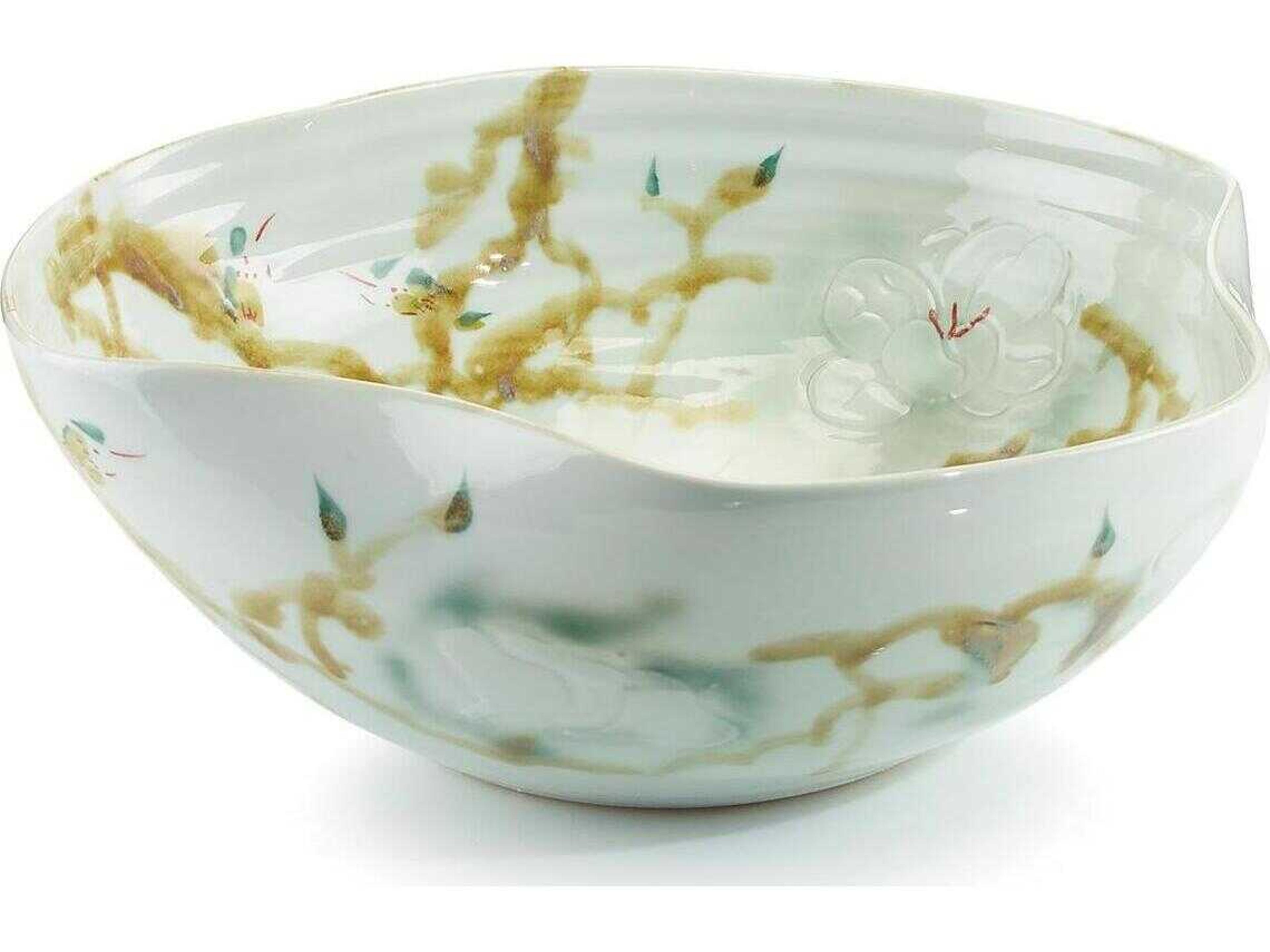 Curled Rim Decorative Bowl