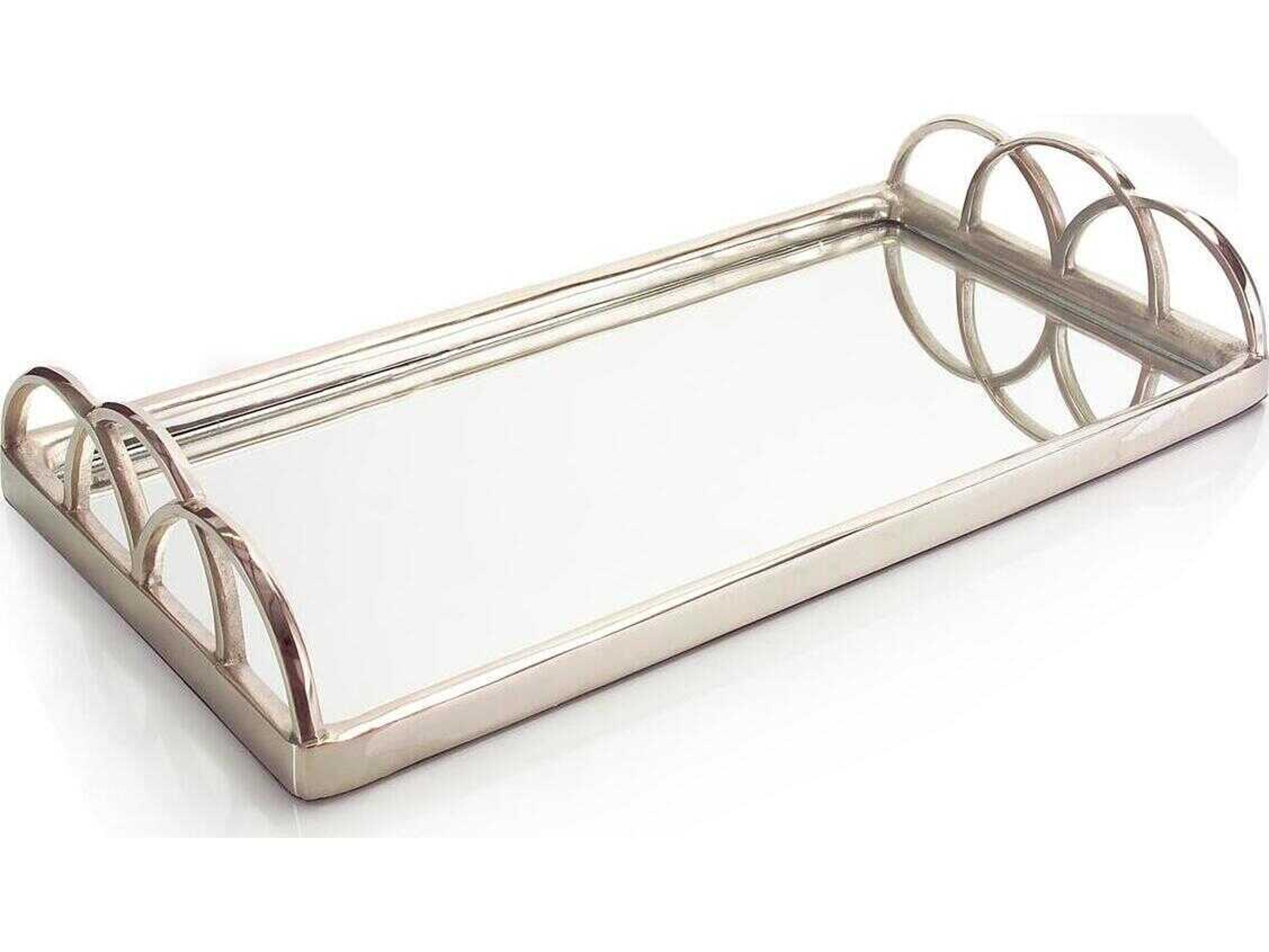 John Richard Silver Mirrored Serving Tray