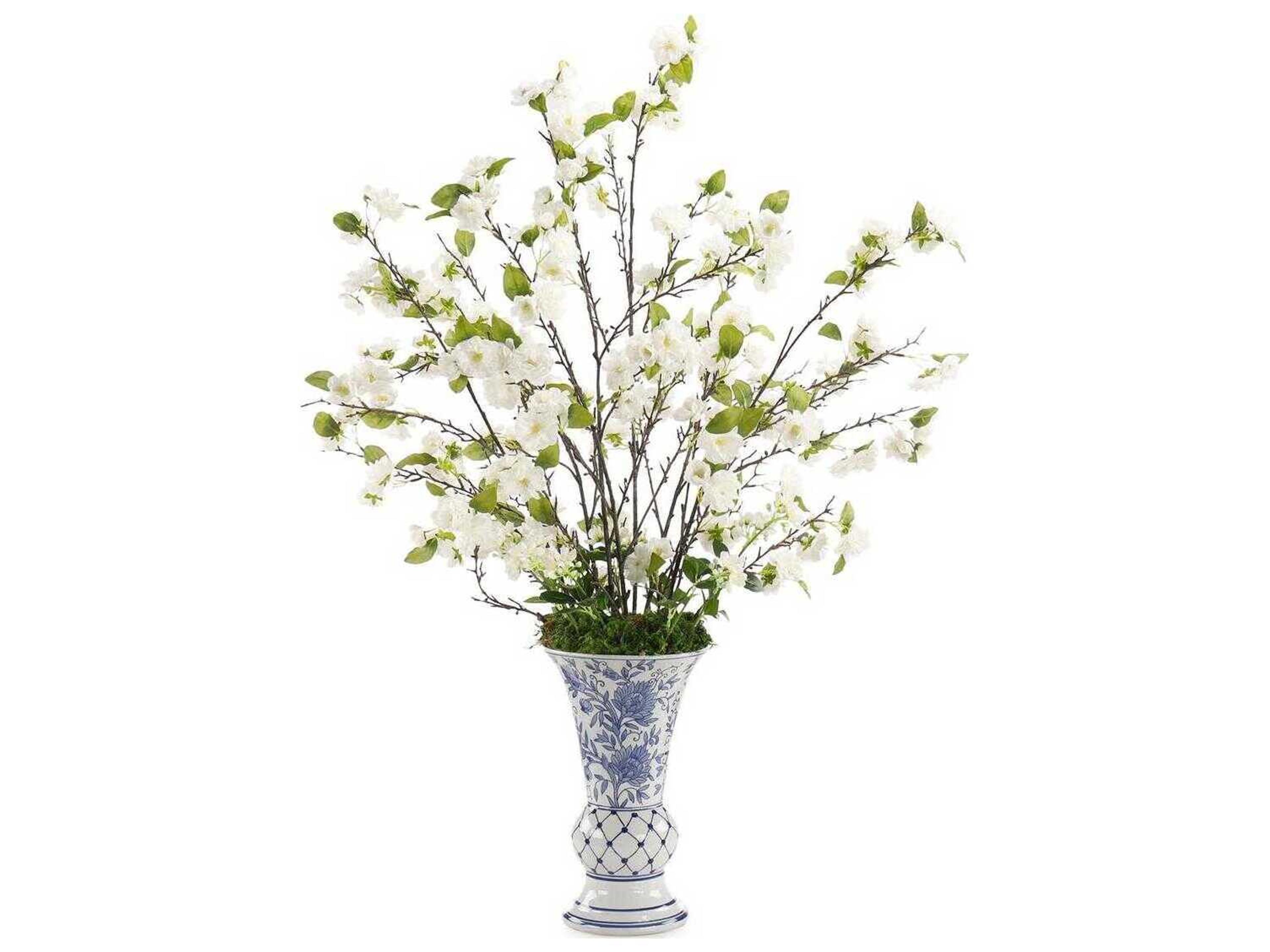 John Richard Blue Chinoiserie Cherries Botanical