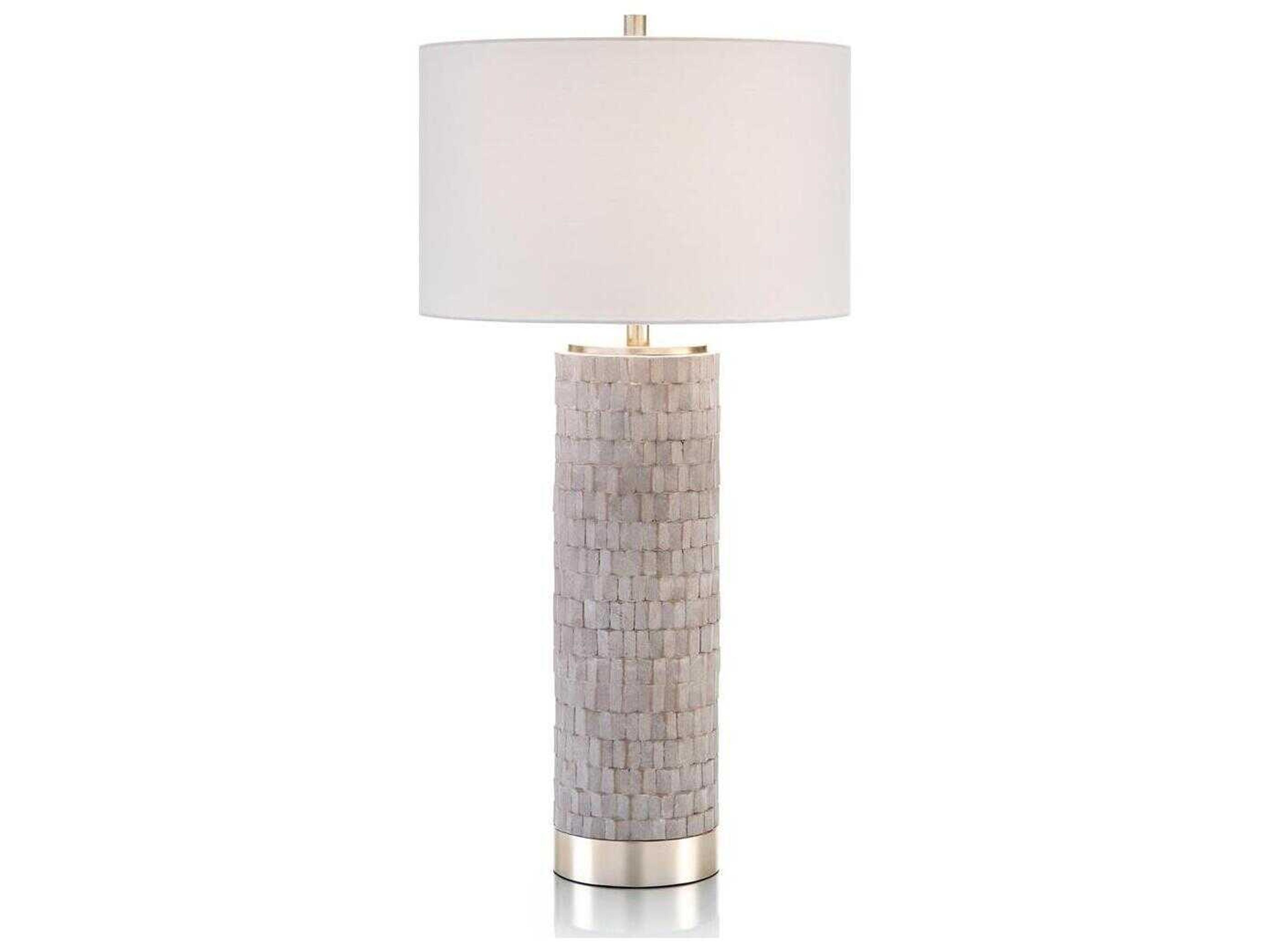 John Richard Mark McDowell Cast Stone Gold Leaf Buffet Lamp