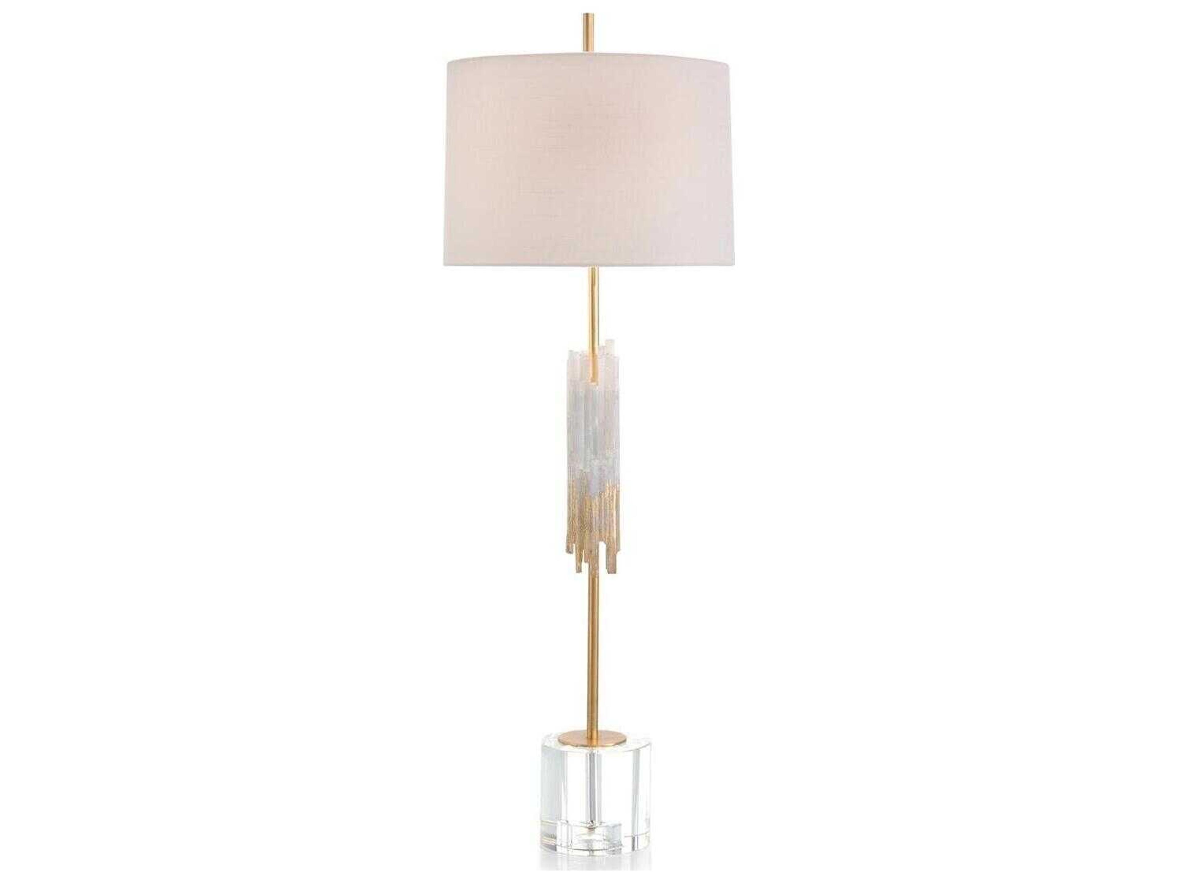 John Richard Mark McDowell Selenite Gold Leaf Buffet Lamp
