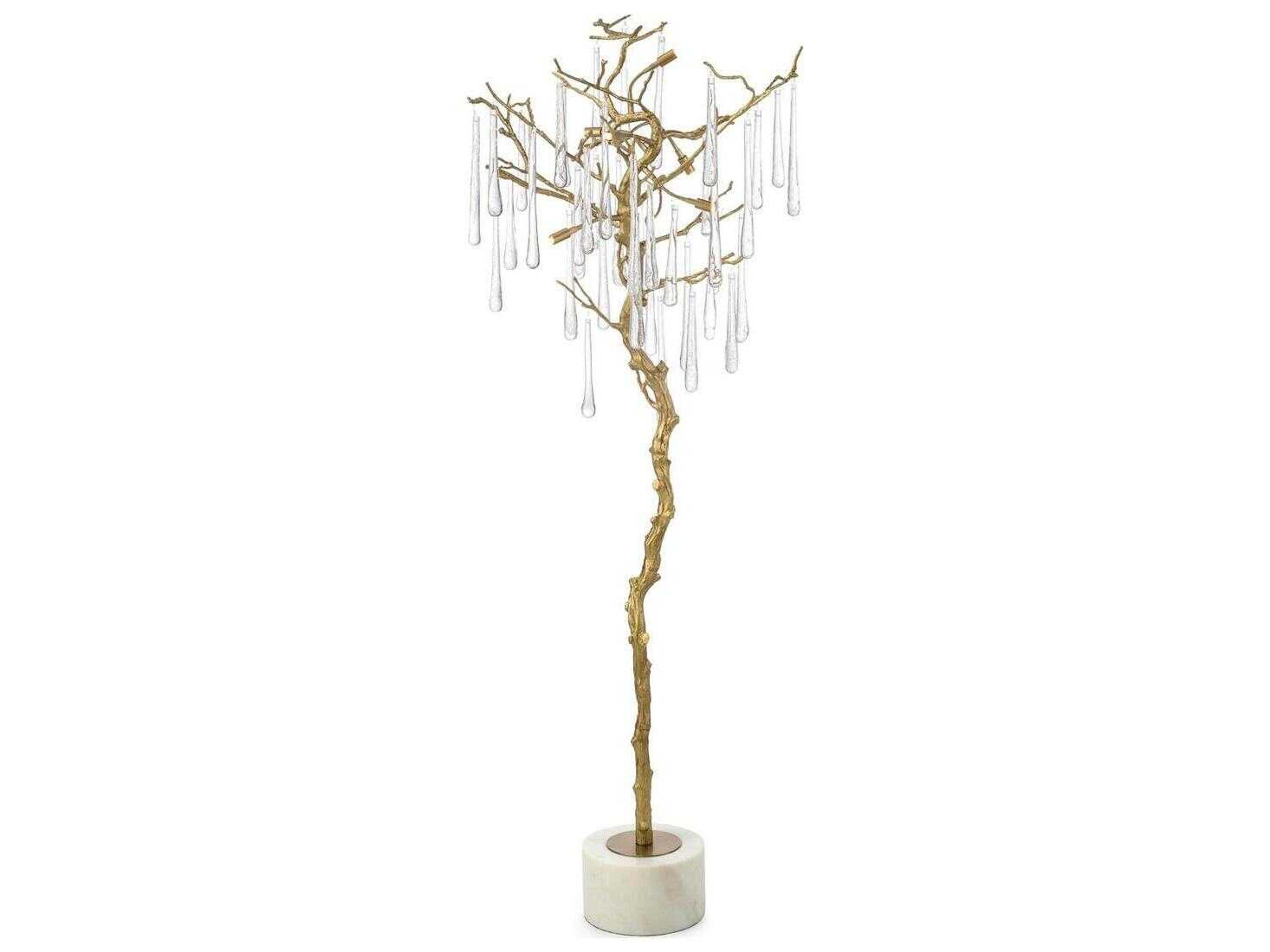 John Richard Mark McDowell Hanging Teardrop Gold Glass Floor Lamp
