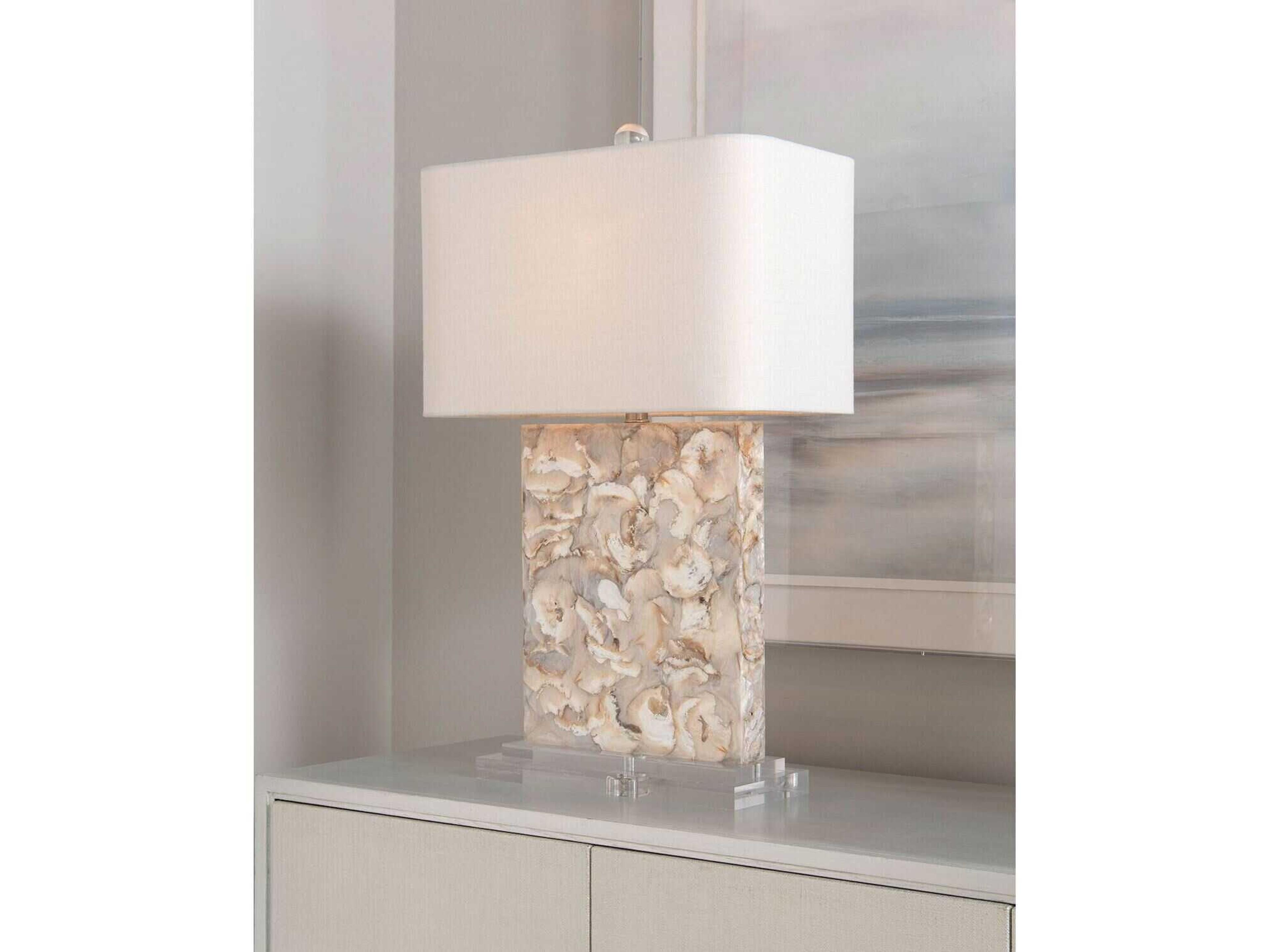 John Richard Margaret Fisher White Grey Buffet Lamp