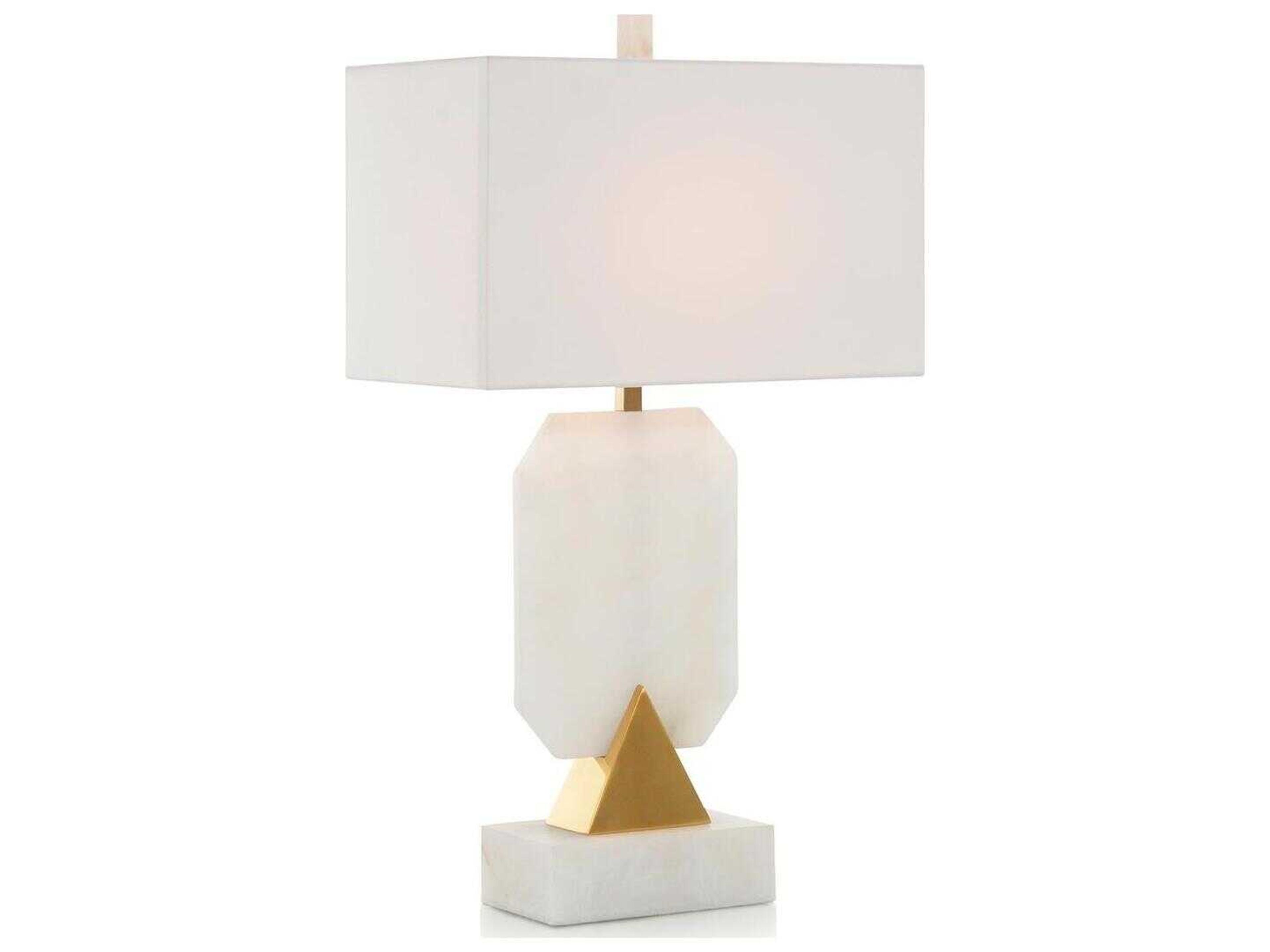 John Richard Margaret Fisher Brushed Brass White Linen Outside Silk Inside Buffet Lamp