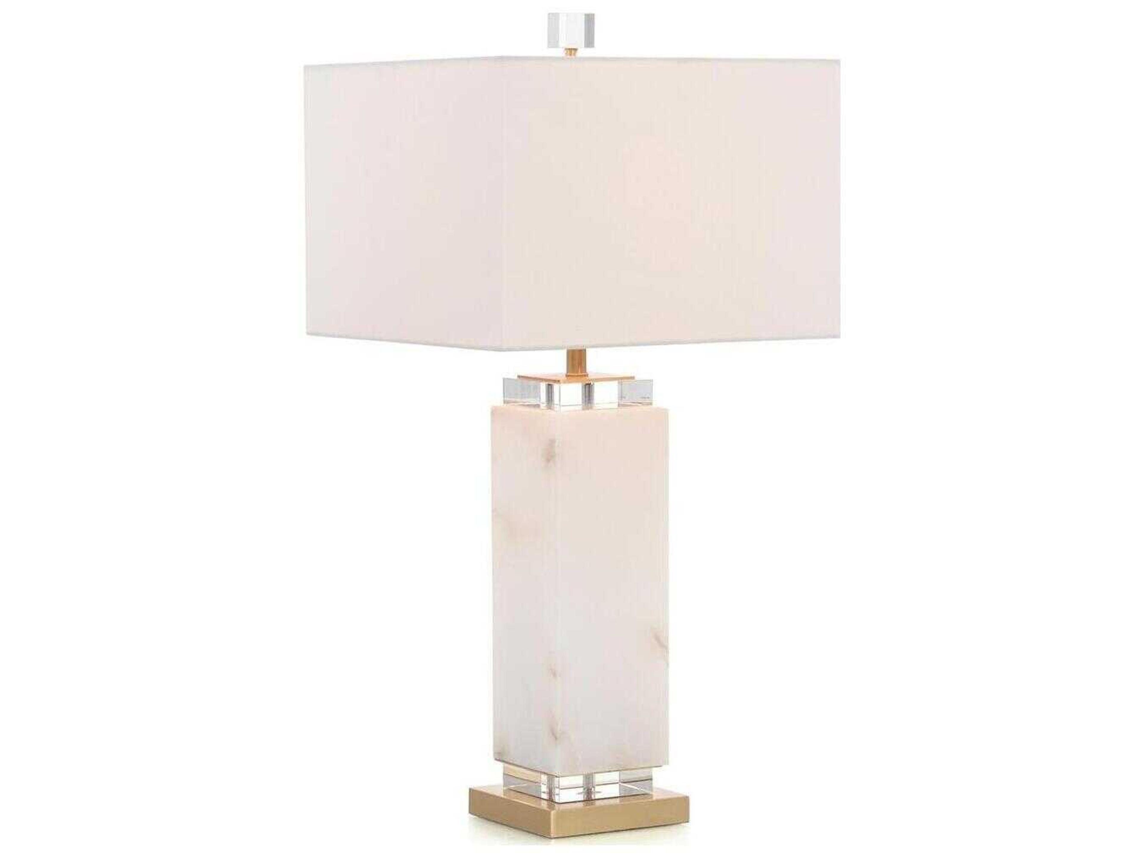 John Richard Margaret Fisher White Crystal Buffet Lamp