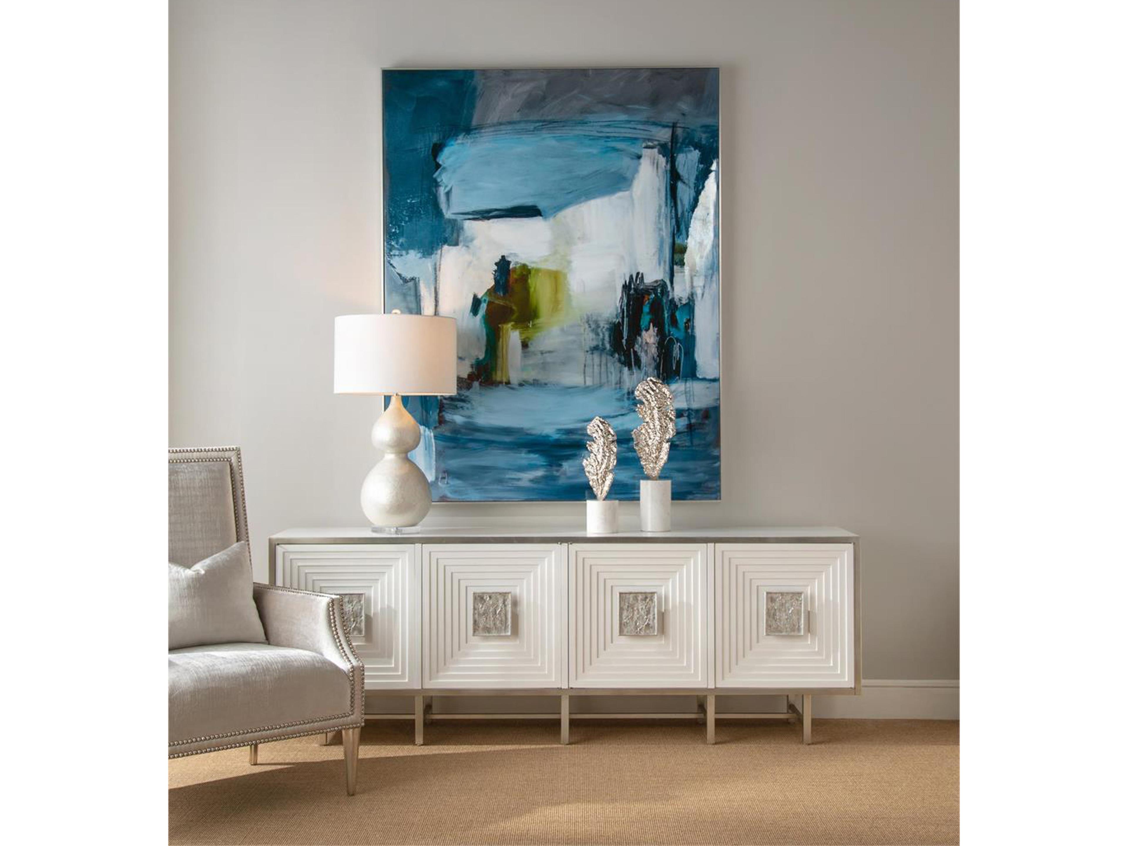 John Richard White Glass Buffet Lamp