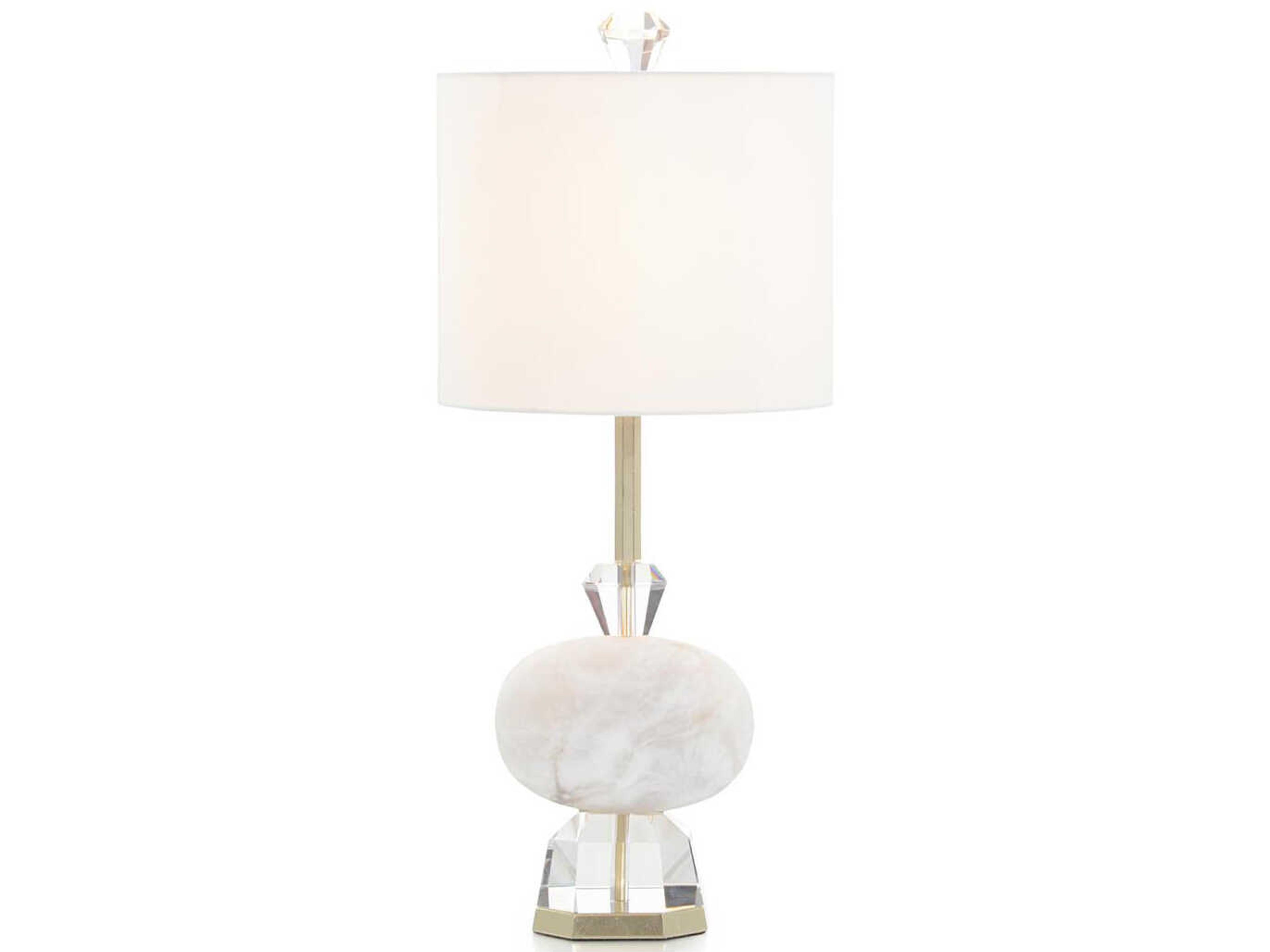 John Richard Parfum Champagne Gold White Buffet Lamp
