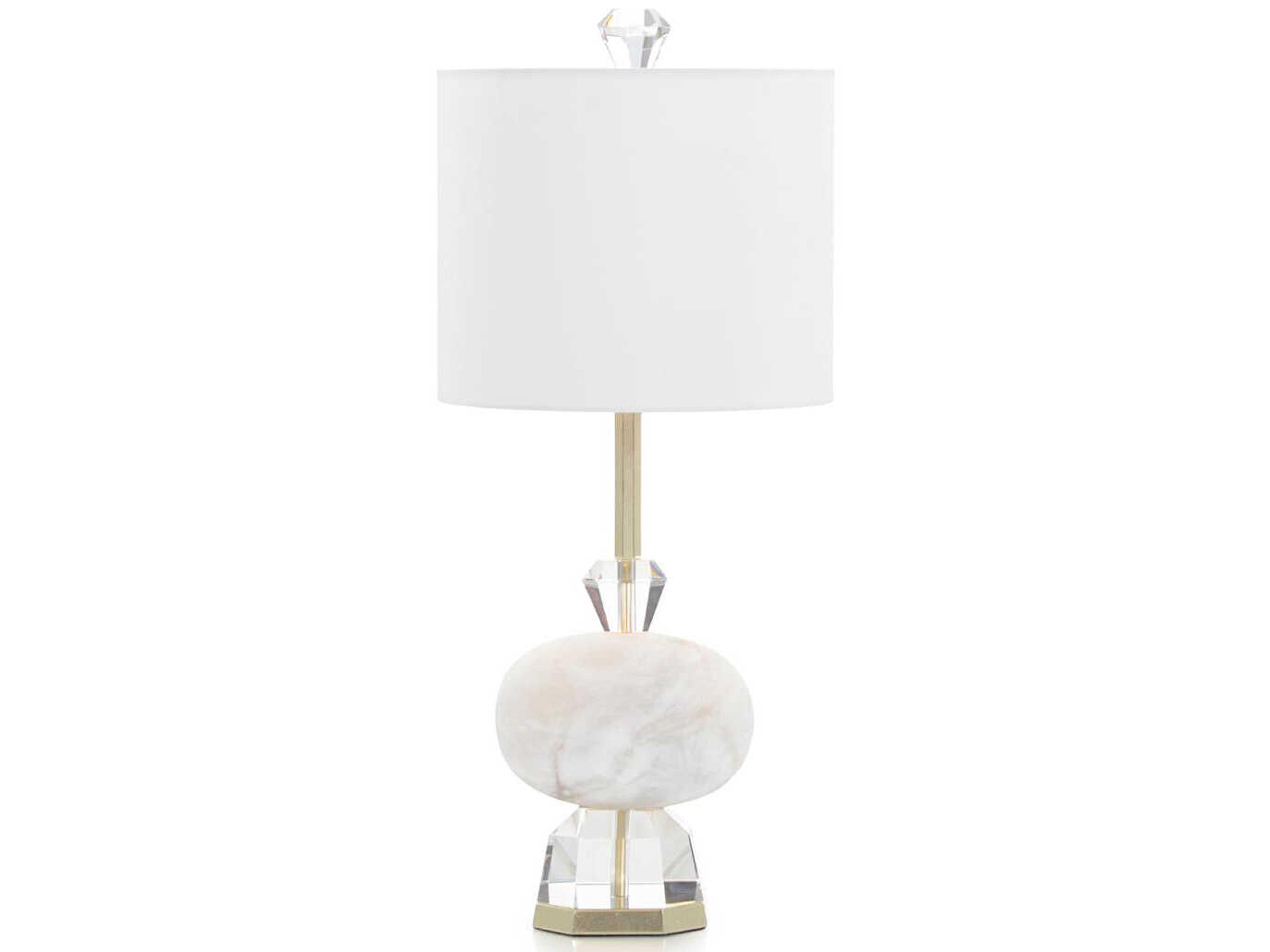 John Richard Parfum Champagne Gold White Buffet Lamp