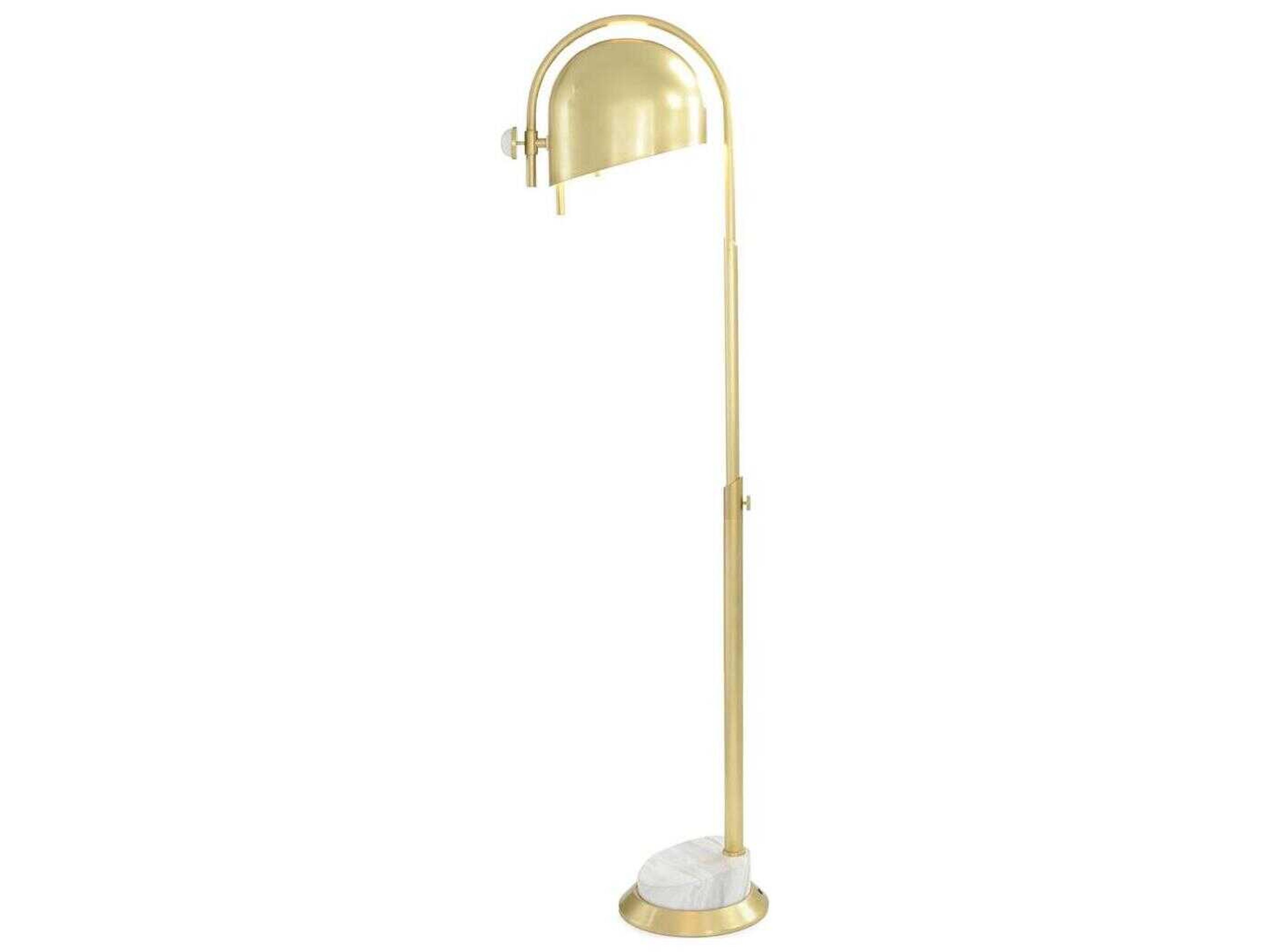 John Richard Industrial Natural Brass Floor Lamp