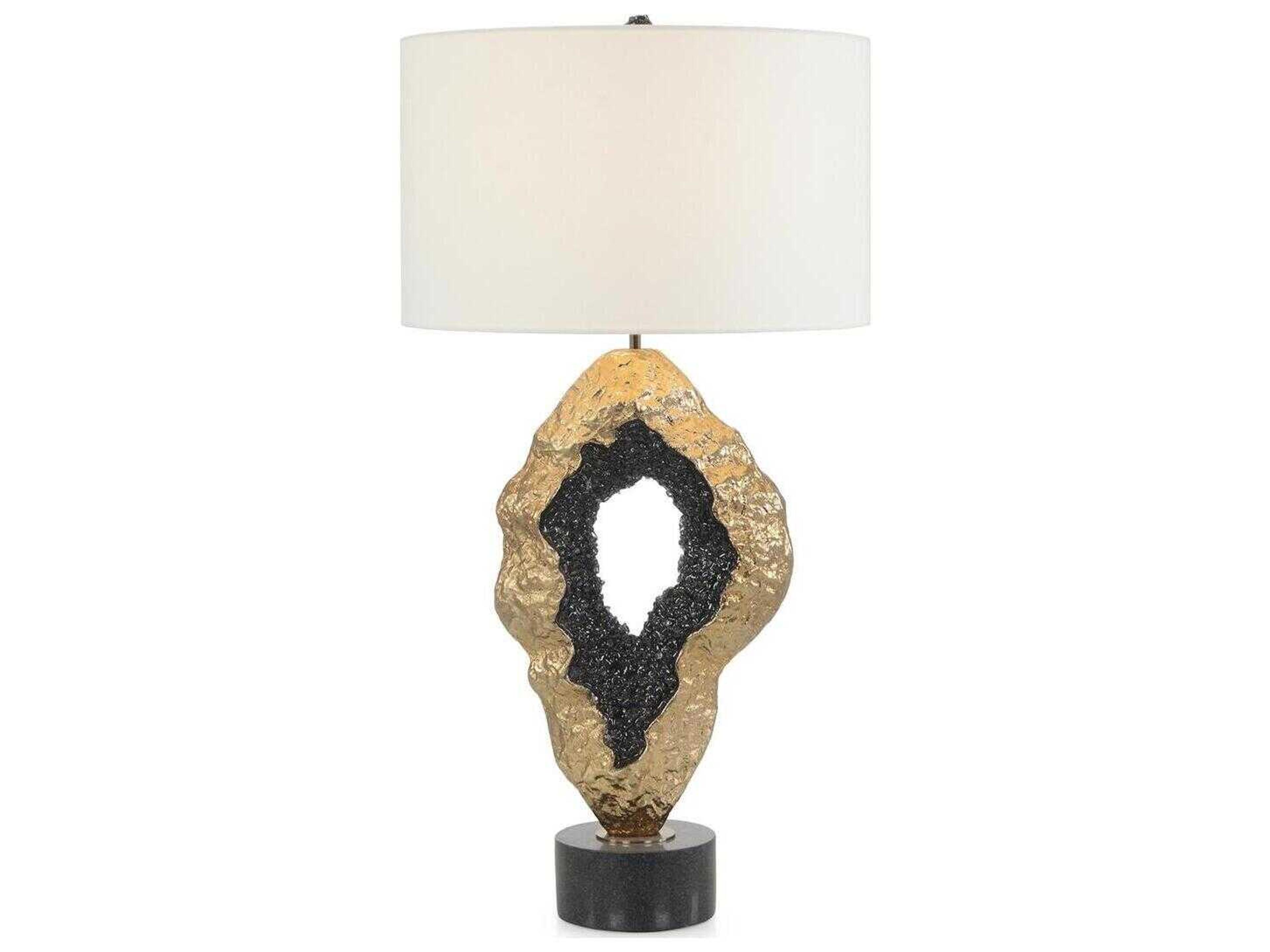 Hammered Gold Geode Buffet Lamp