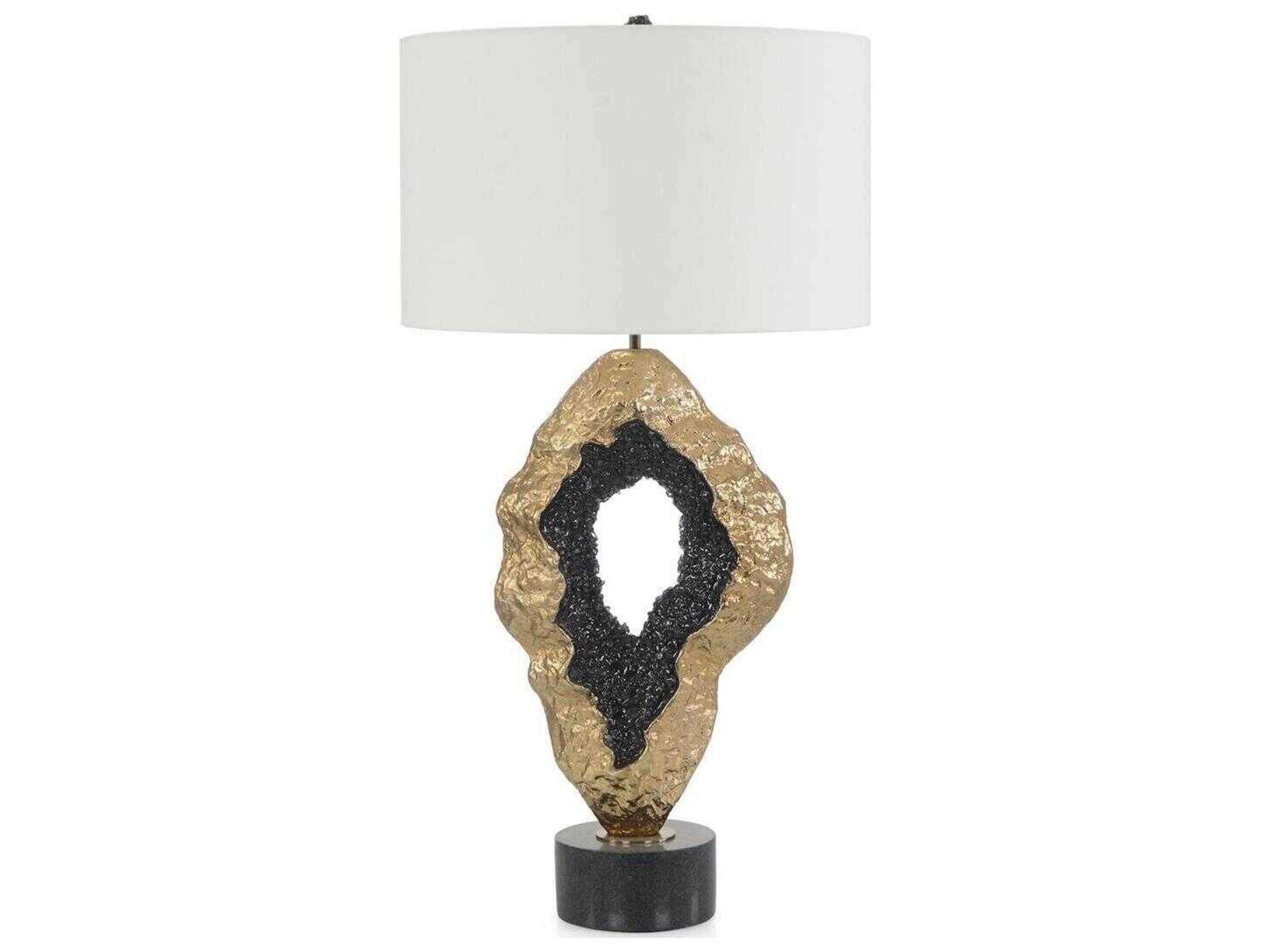 John Richard Hammered Gold Geode Buffet Lamp