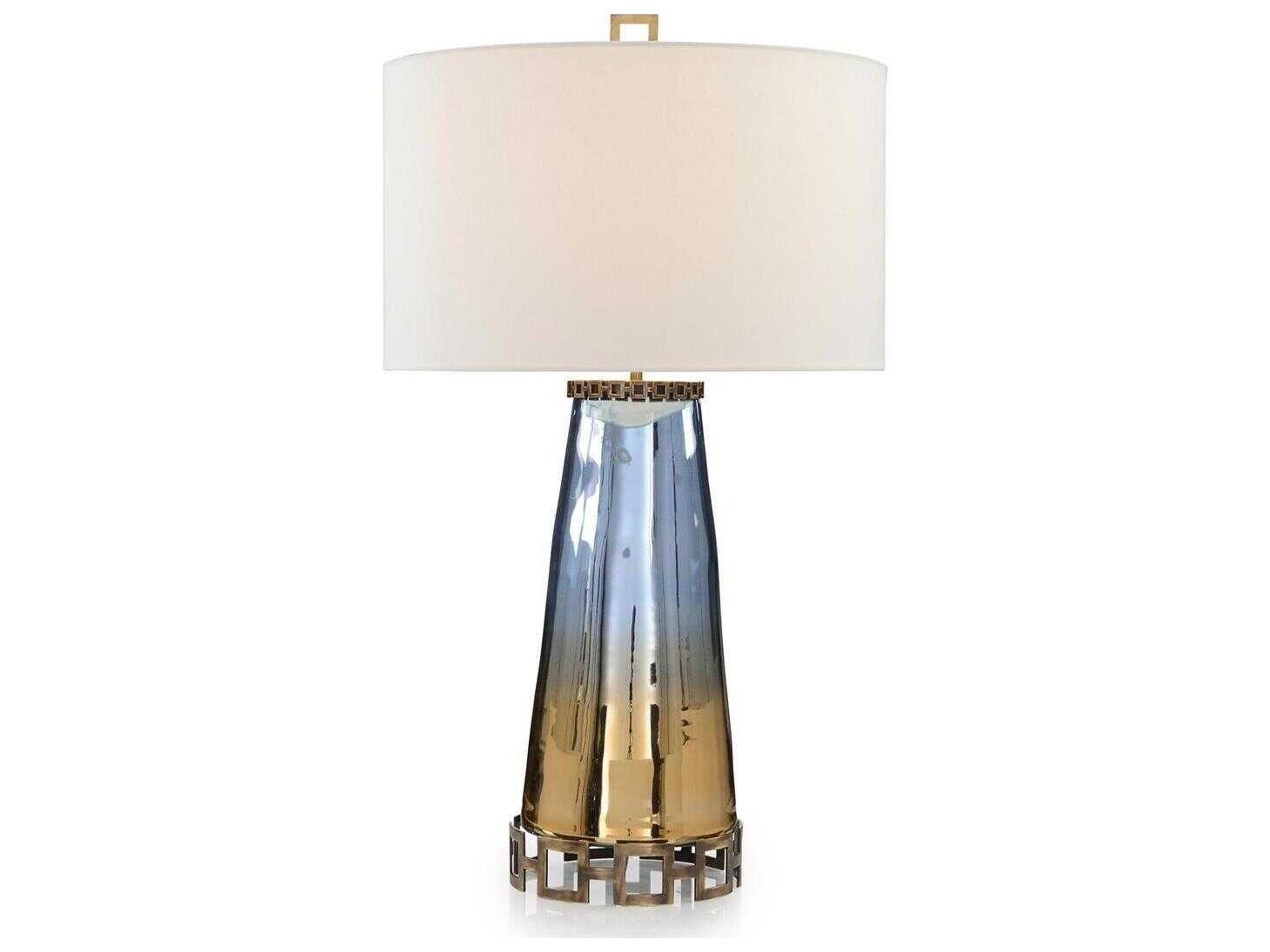 Sapphire Cognac Blue Buffet Lamp